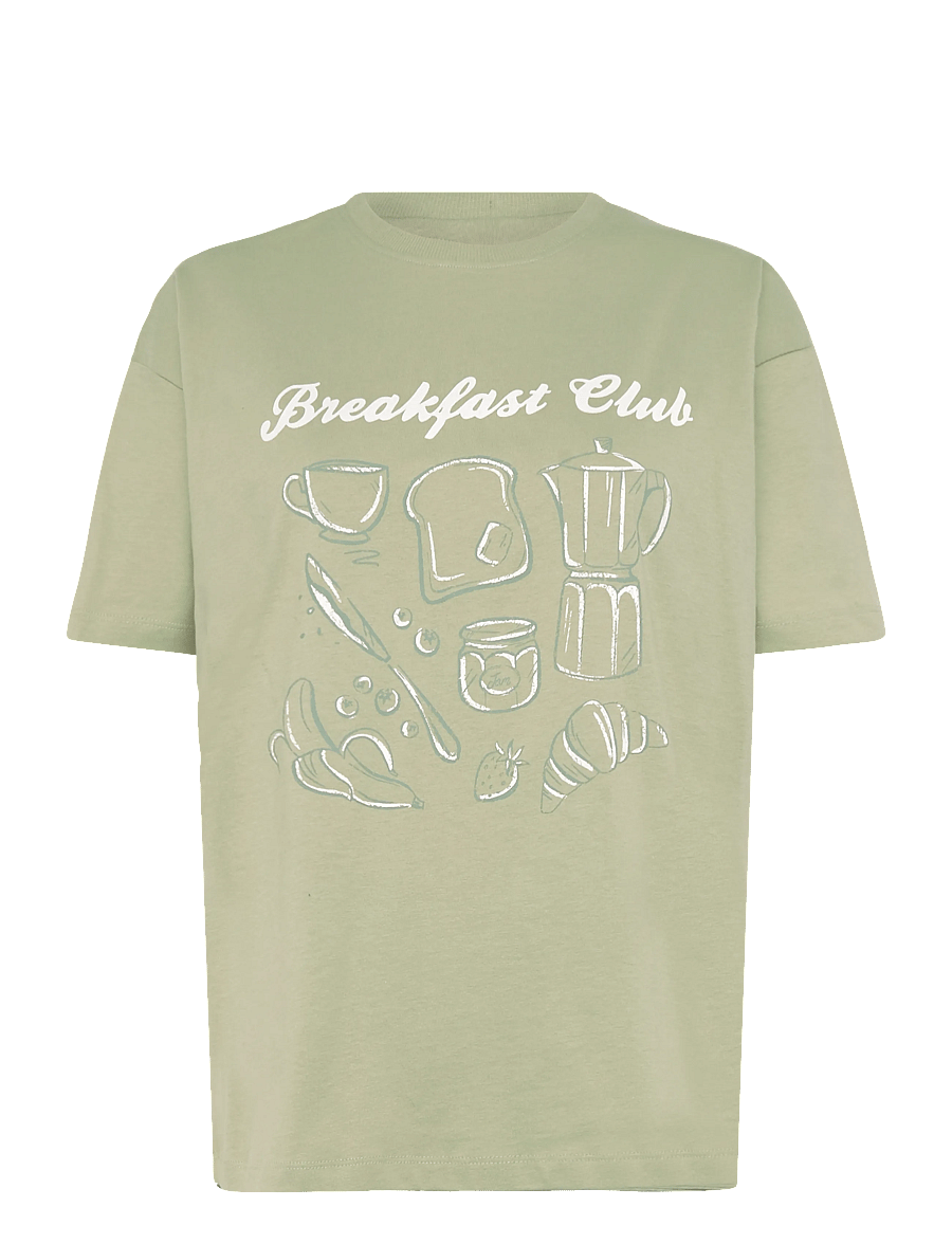 Hunkemöller - Pj Ss Short Vis Co Woven Check - t-shirts - frosty green - 1