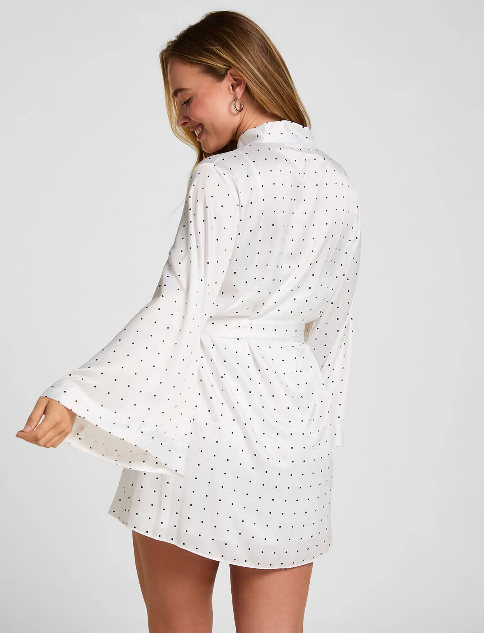 Hunkemöller - Kimono Satin Lace Dolly - gardenia - 5