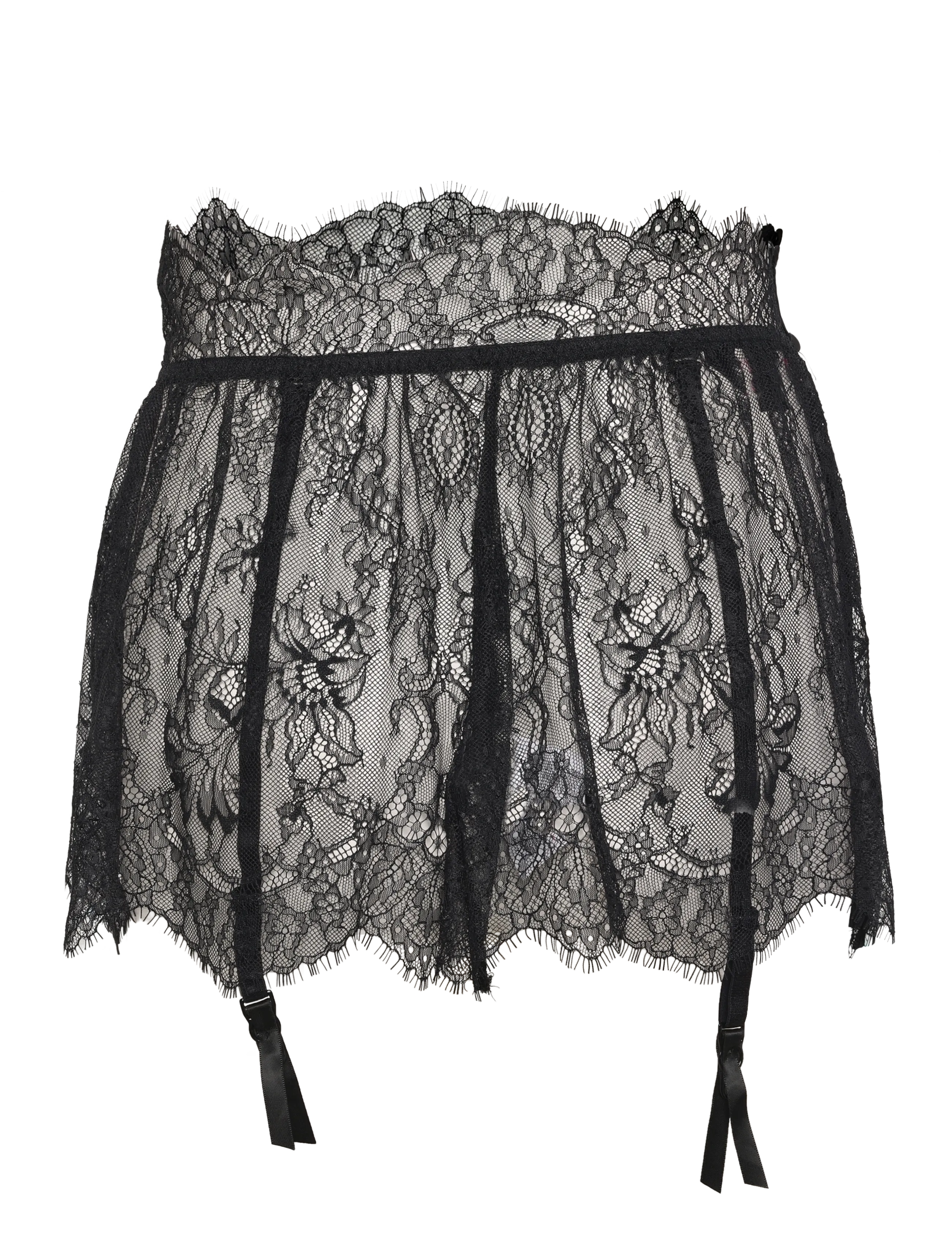 Hunkemöller - SKIRT LACE CAMILLE - caviar - 2