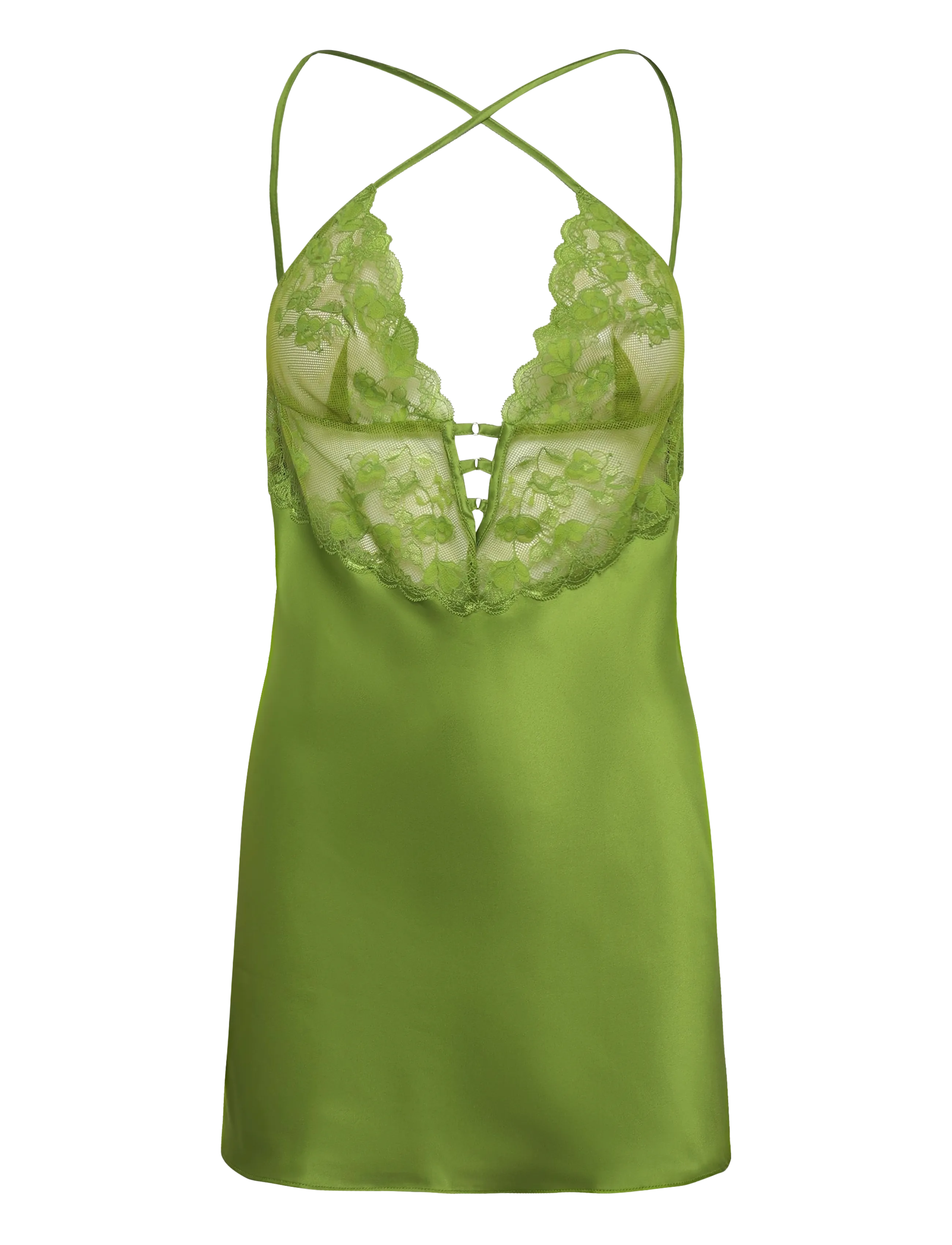 Hunkemöller SD SATIN LACE ZARA - Unterwäsche - LIMA BEAN GREEN / green