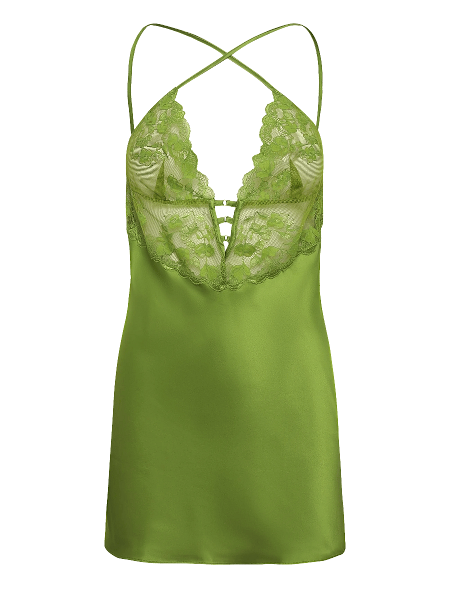 Hunkemöller - SD SATIN LACE ZARA - lima bean green - 1