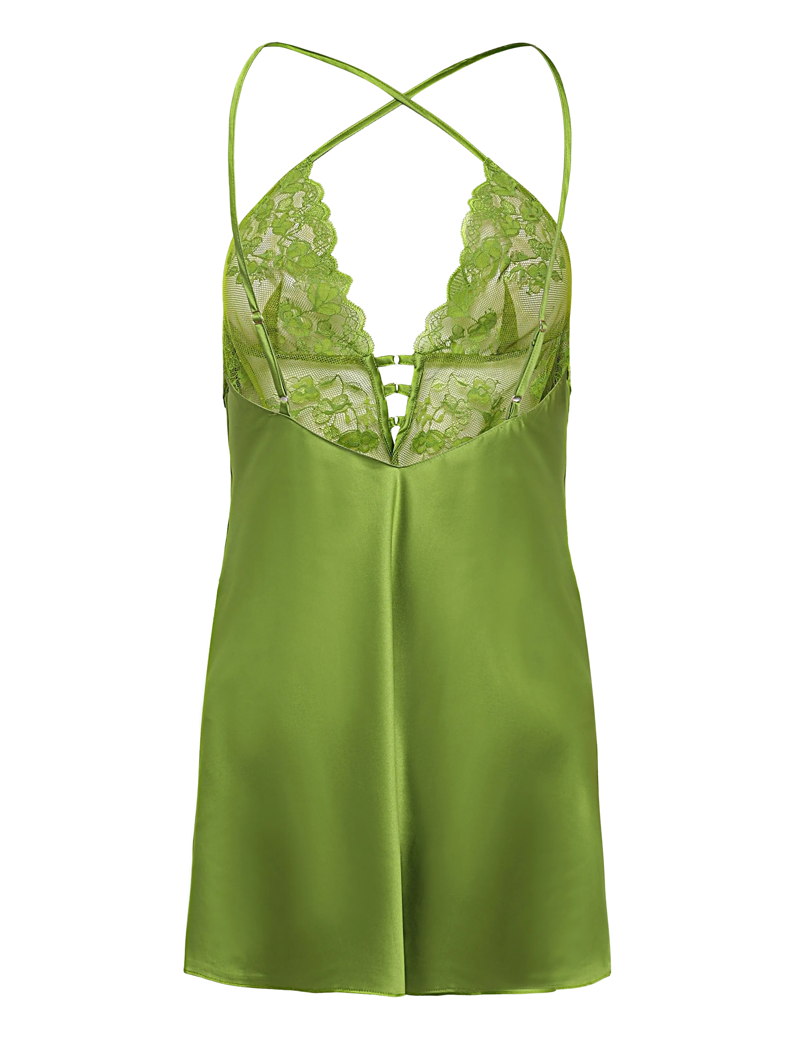 Hunkemöller - SD SATIN LACE ZARA - lima bean green - 2