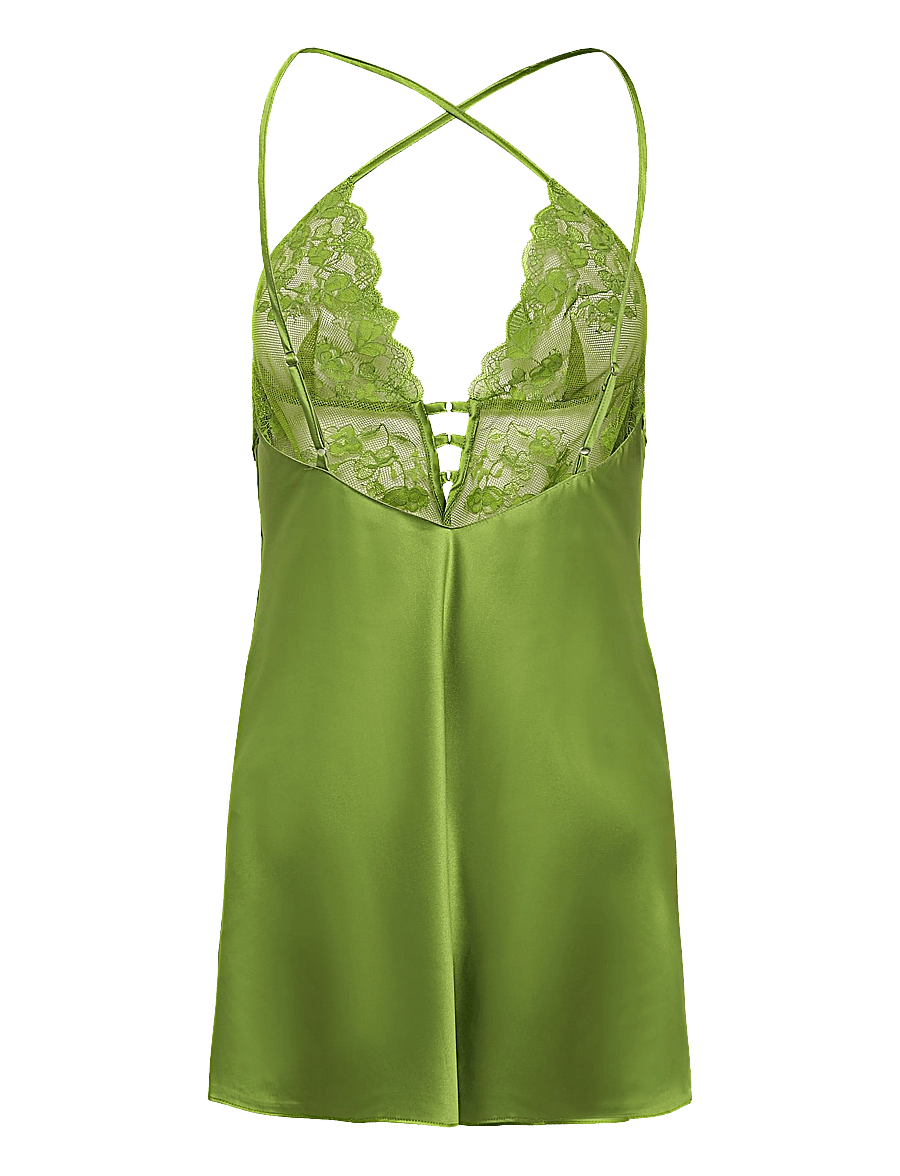 Hunkemöller - SD SATIN LACE ZARA - lima bean green - 2