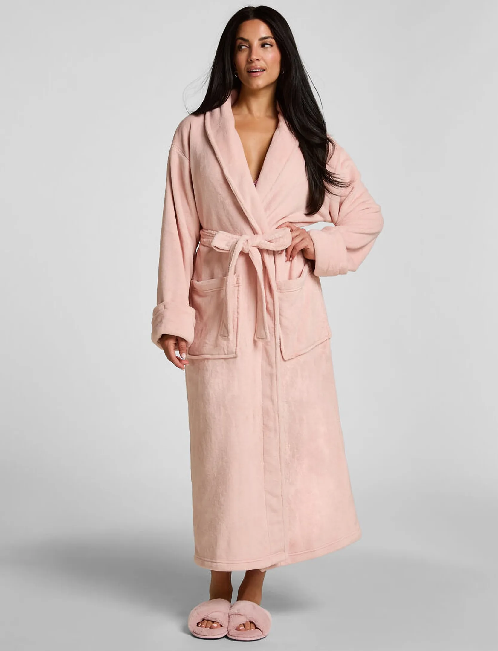 Hunkemöller ROBE LONG SOFT FLEECE - Hunkemöller - LOTUS / pink/rose