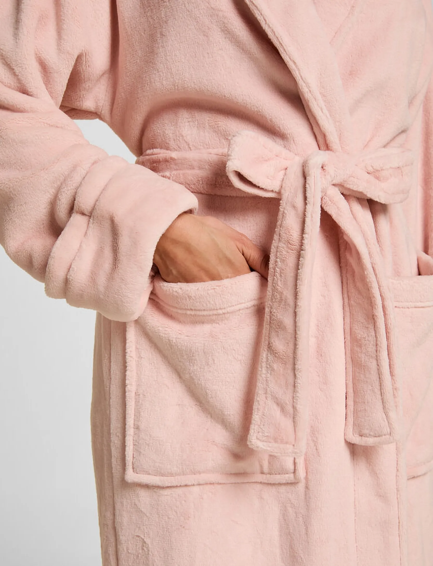 Hunkemöller - ROBE LONG SOFT FLEECE - morgonrockar - lotus - 3