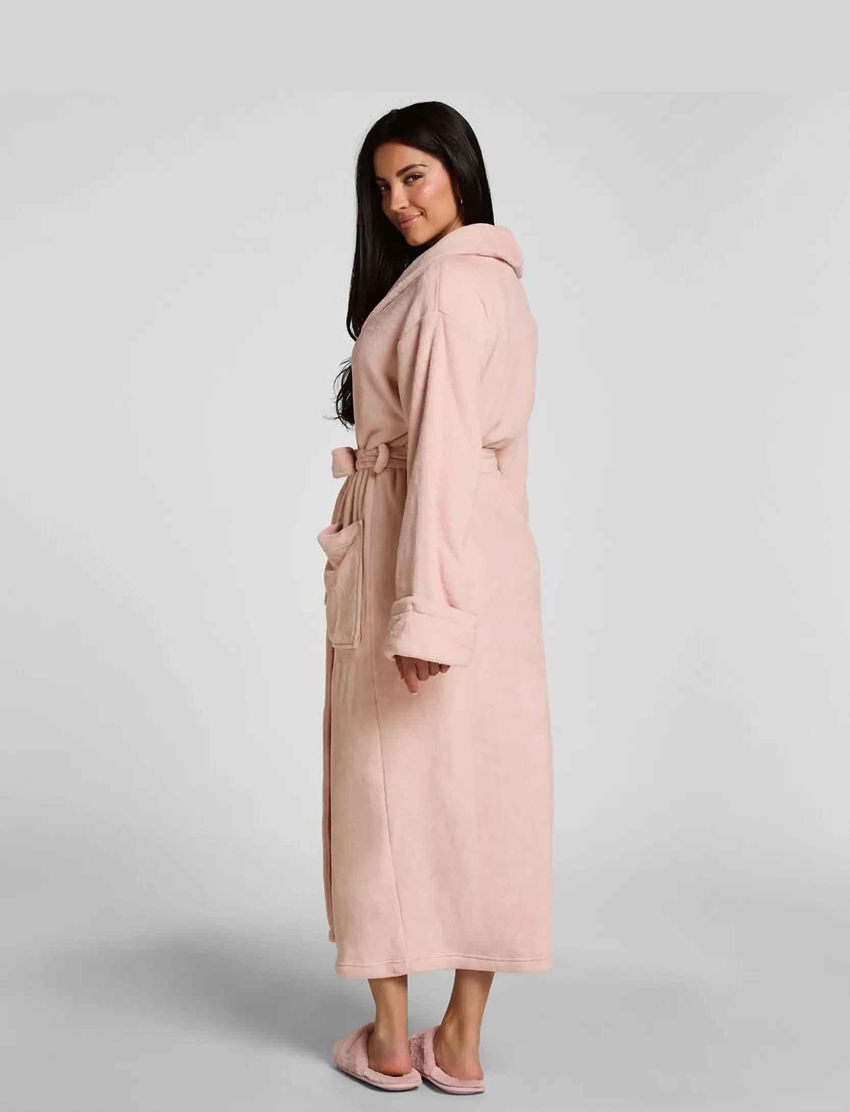 Hunkemöller - ROBE LONG SOFT FLEECE - morgonrockar - lotus - 4