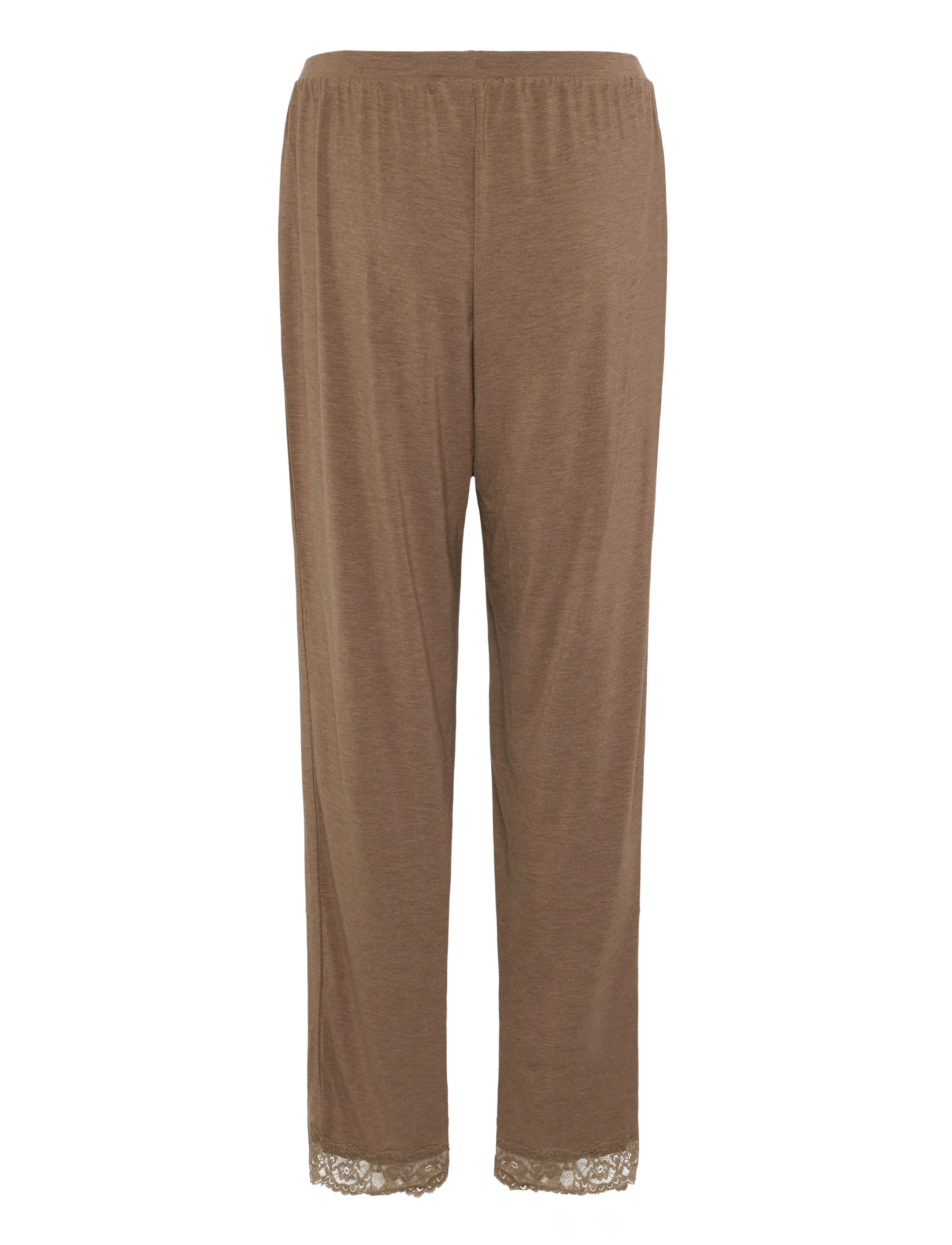 Hunkemöller - PJ LS MODAL JERSEY LACE NANA - pidžaamad - oatmeal melee - 3