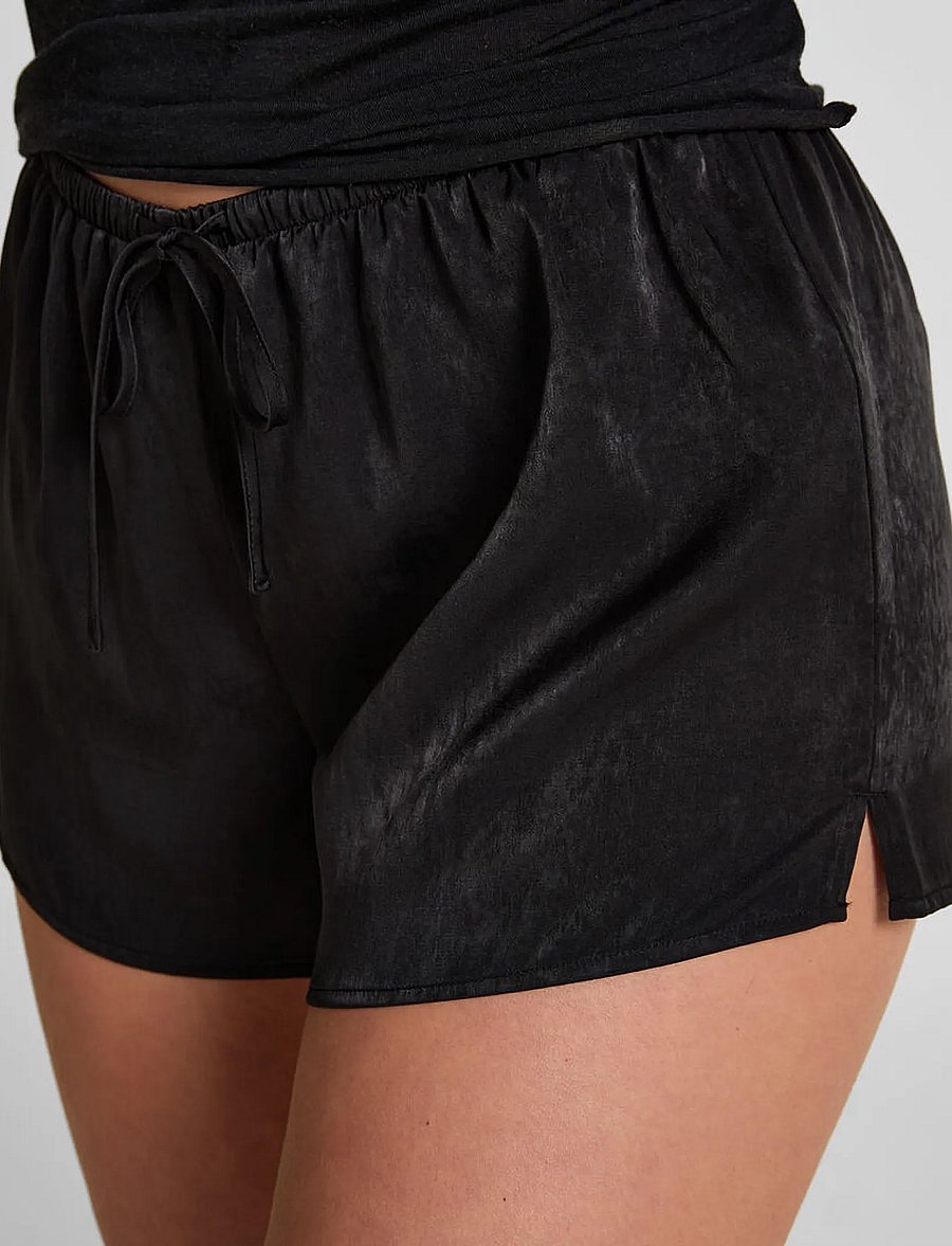 Hunkemöller - Short Satin Ayla - pyjamasshorts - caviar - 3
