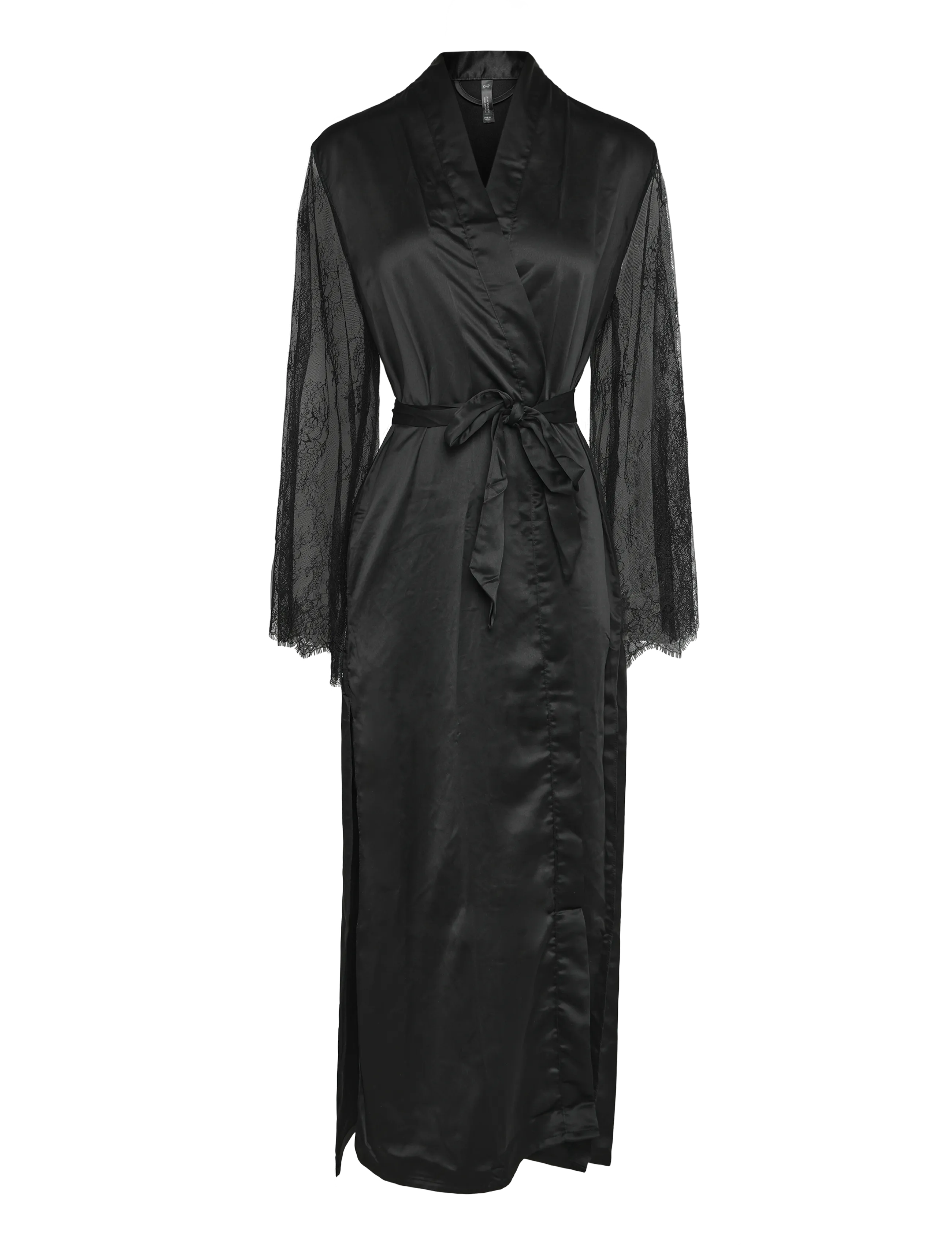 Hunkemöller Kimono Long Satin Camille - Unterwäsche - CAVIAR / black