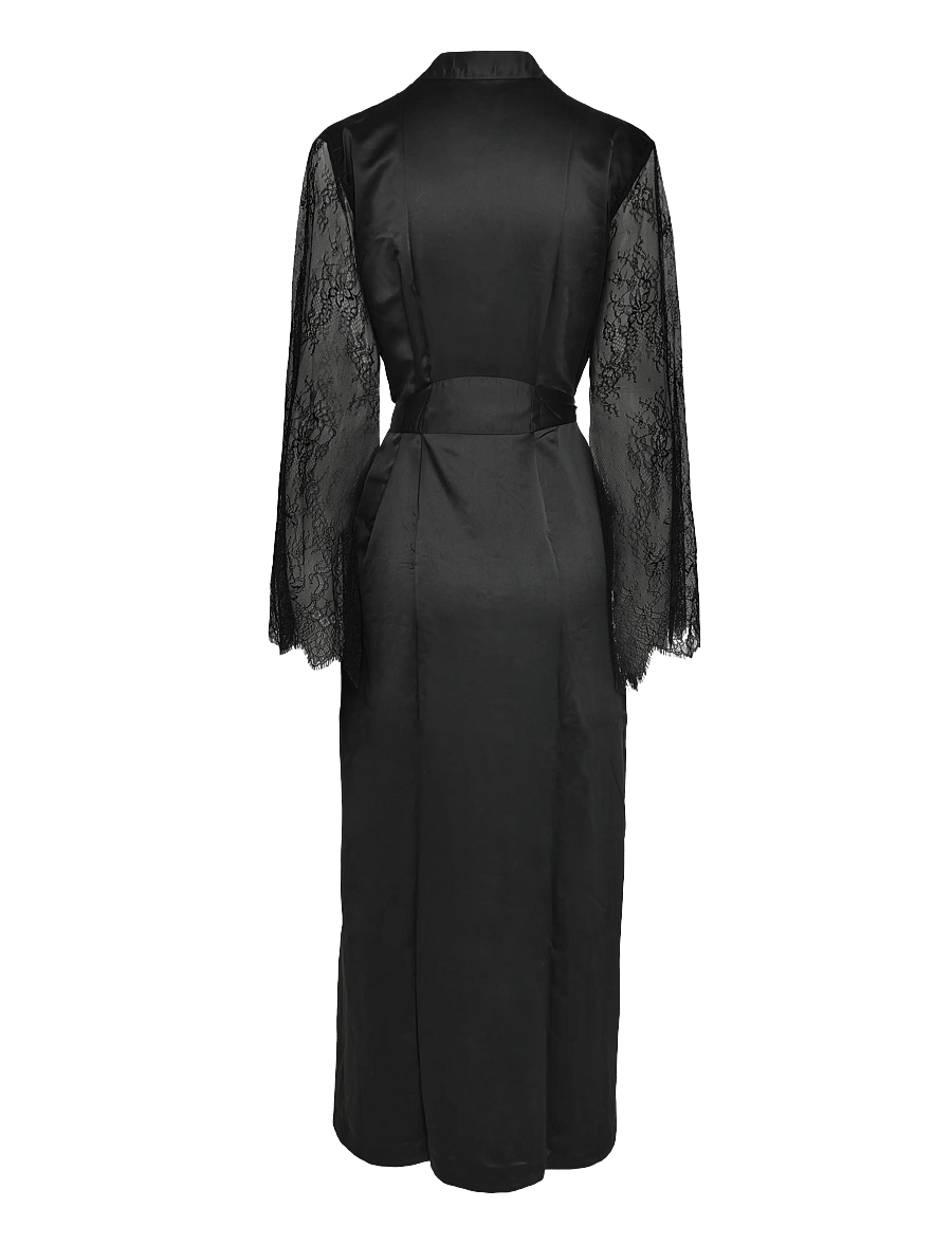 Hunkemöller - Kimono Long Satin Camille - kimonos - caviar - 2