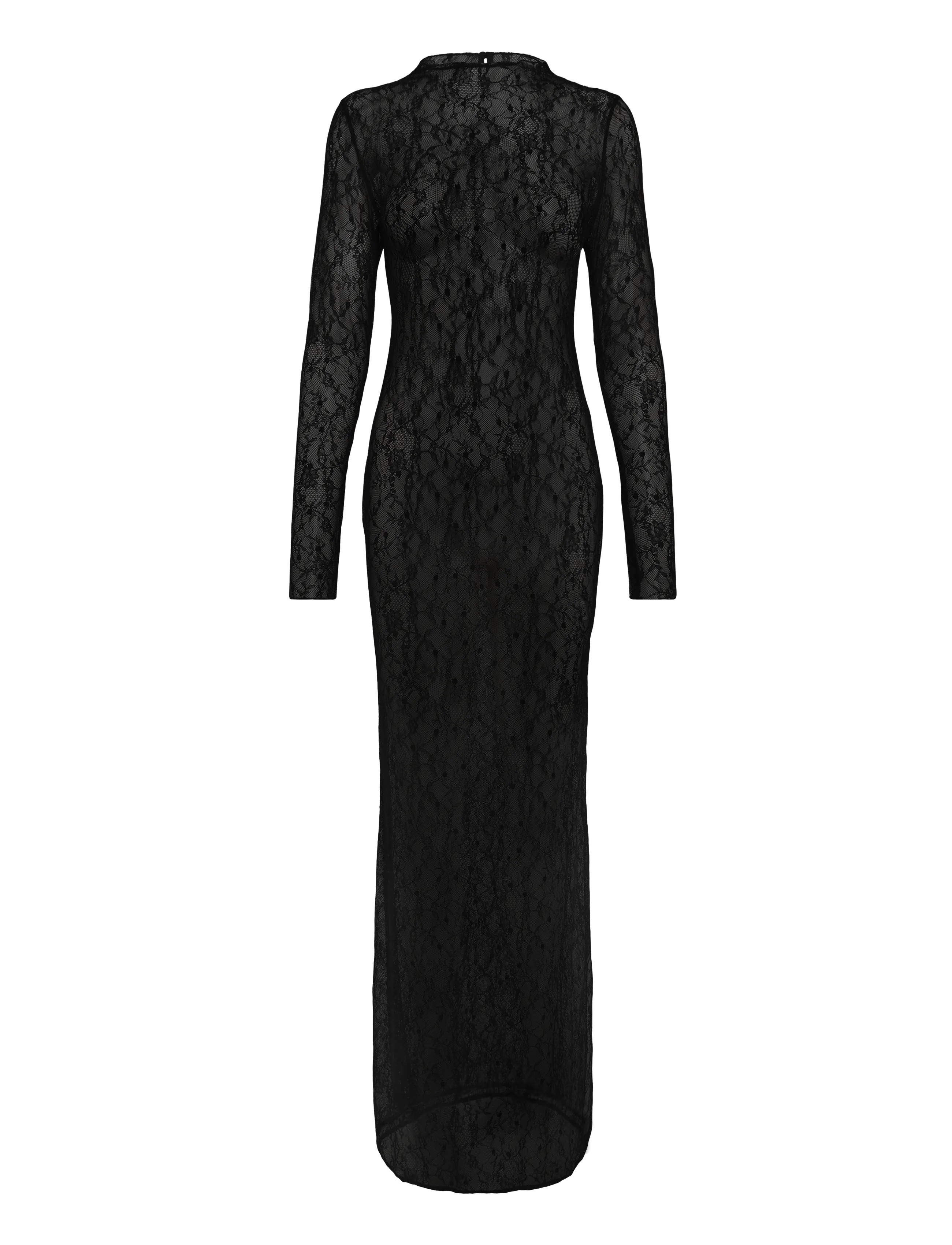 Hunkemöller - SD LS LONG ALLOVER LACE - Öösärgid - caviar - 1