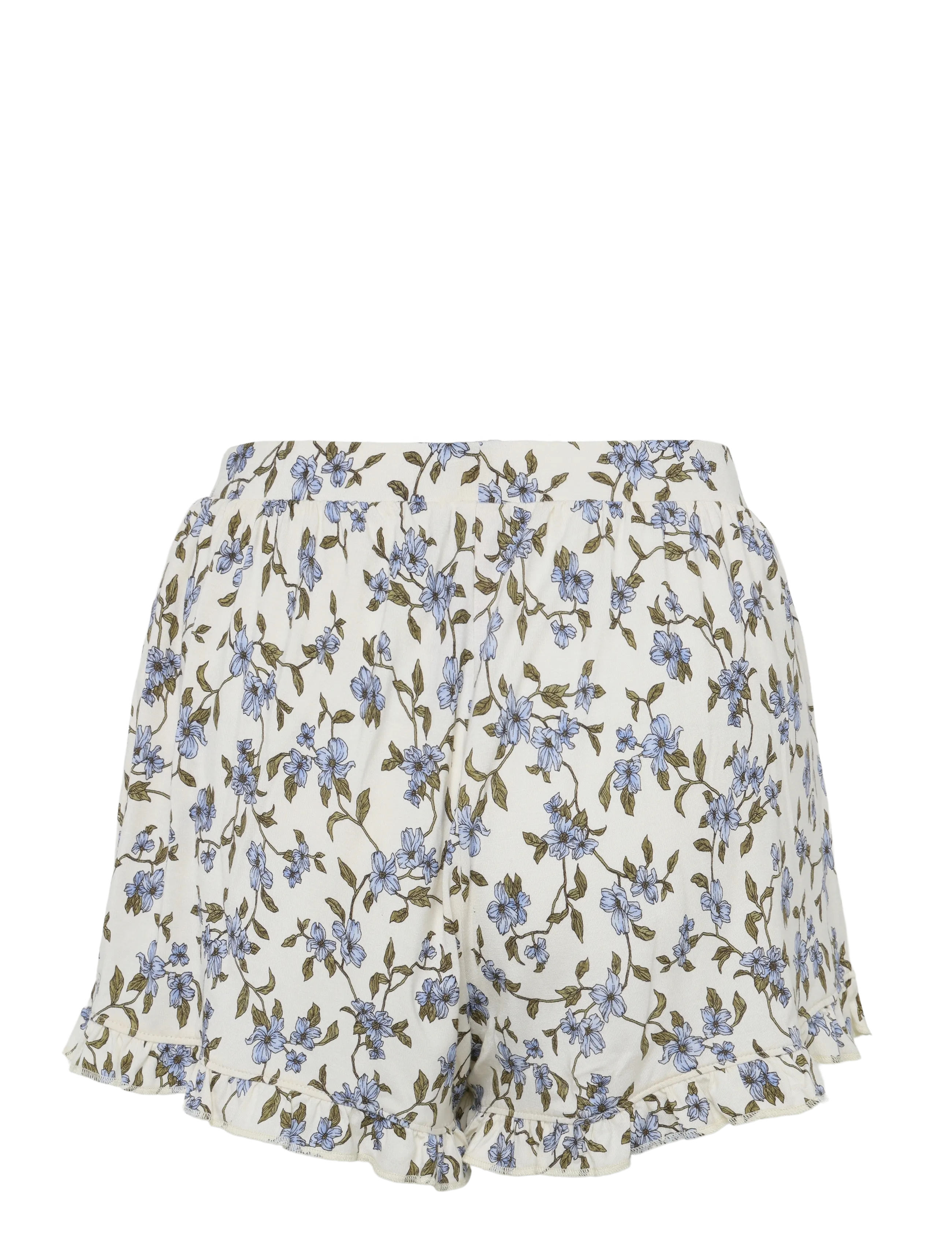 Hunkemöller - SHORT JERSEY RUFFLE PRINT - winter white - 2