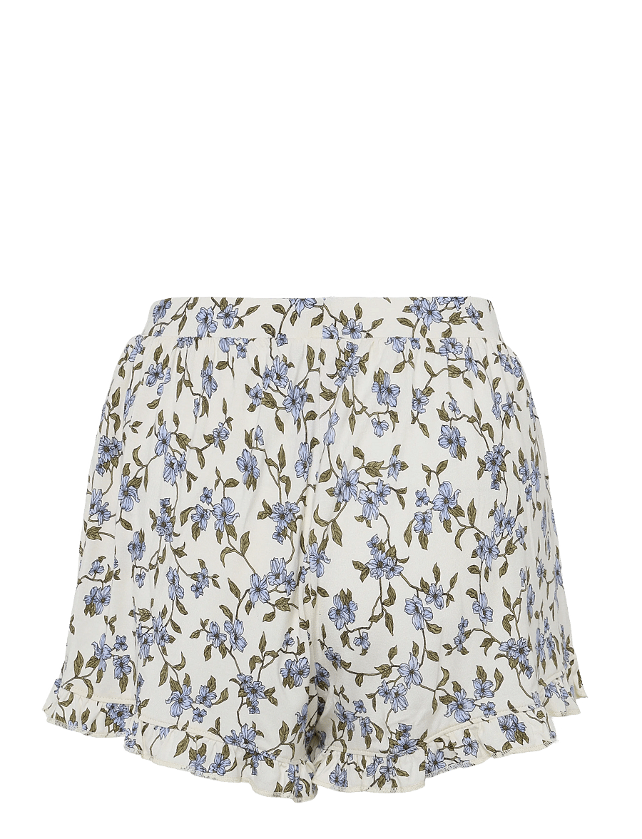 Hunkemöller - SHORT JERSEY RUFFLE PRINT - casual shorts - winter white - 2