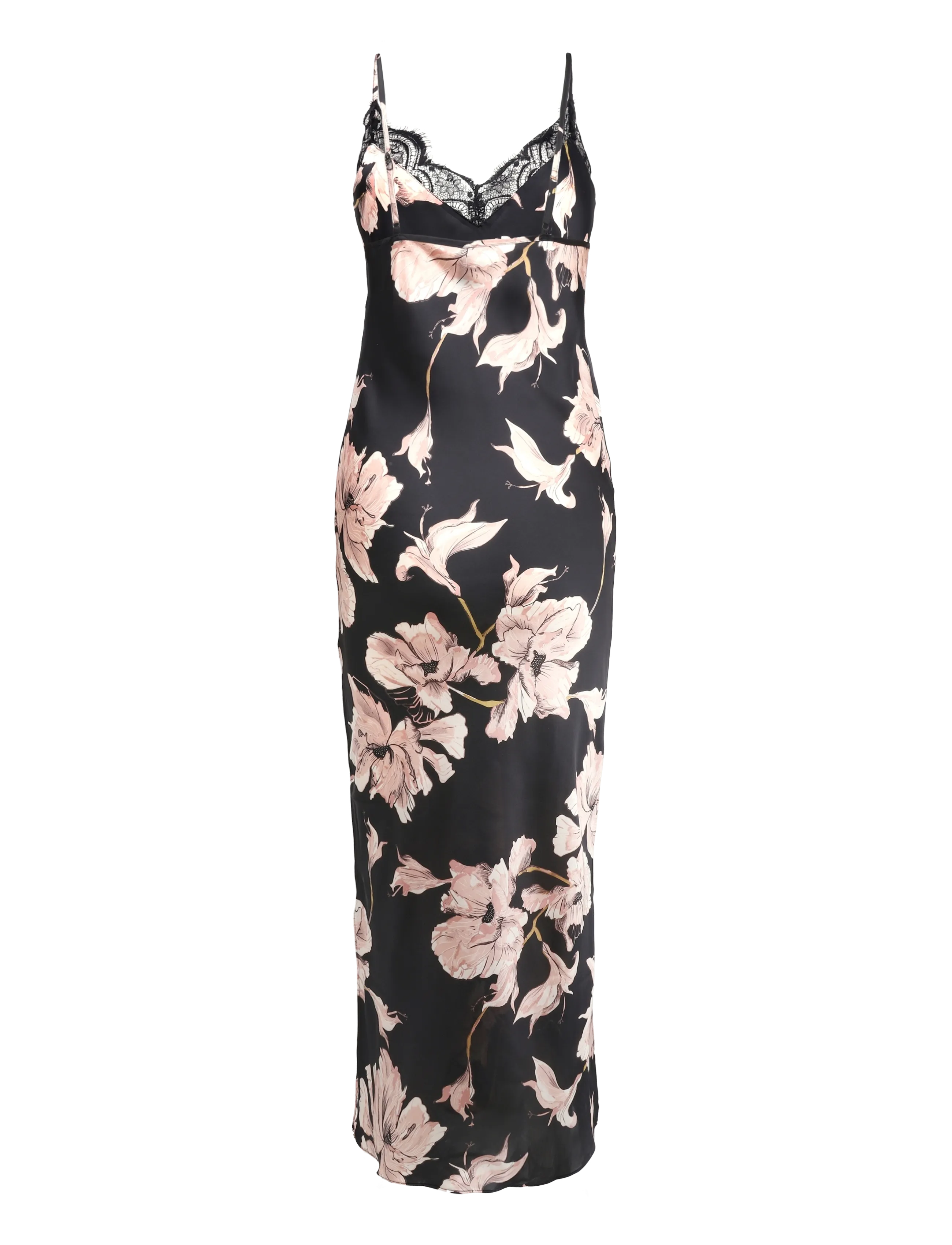 Hunkemöller - SD LONG SATIN LACE FLOWER - nightdresses - caviar - 2