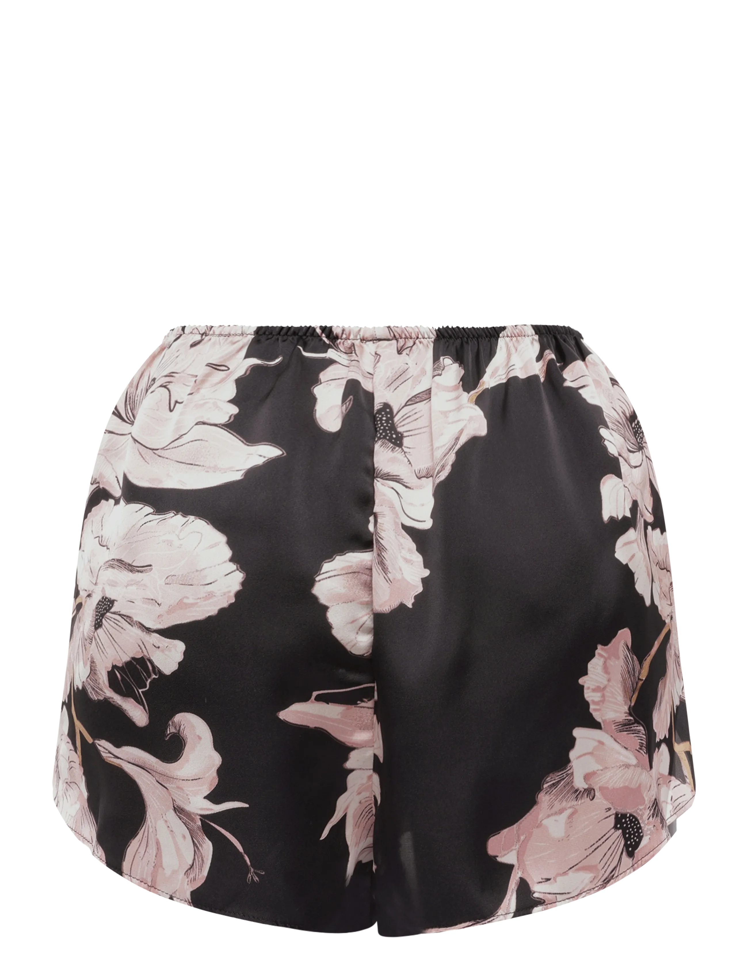 Hunkemöller - SHORT SATIN FLOWER - freizeitshorts - caviar - 2