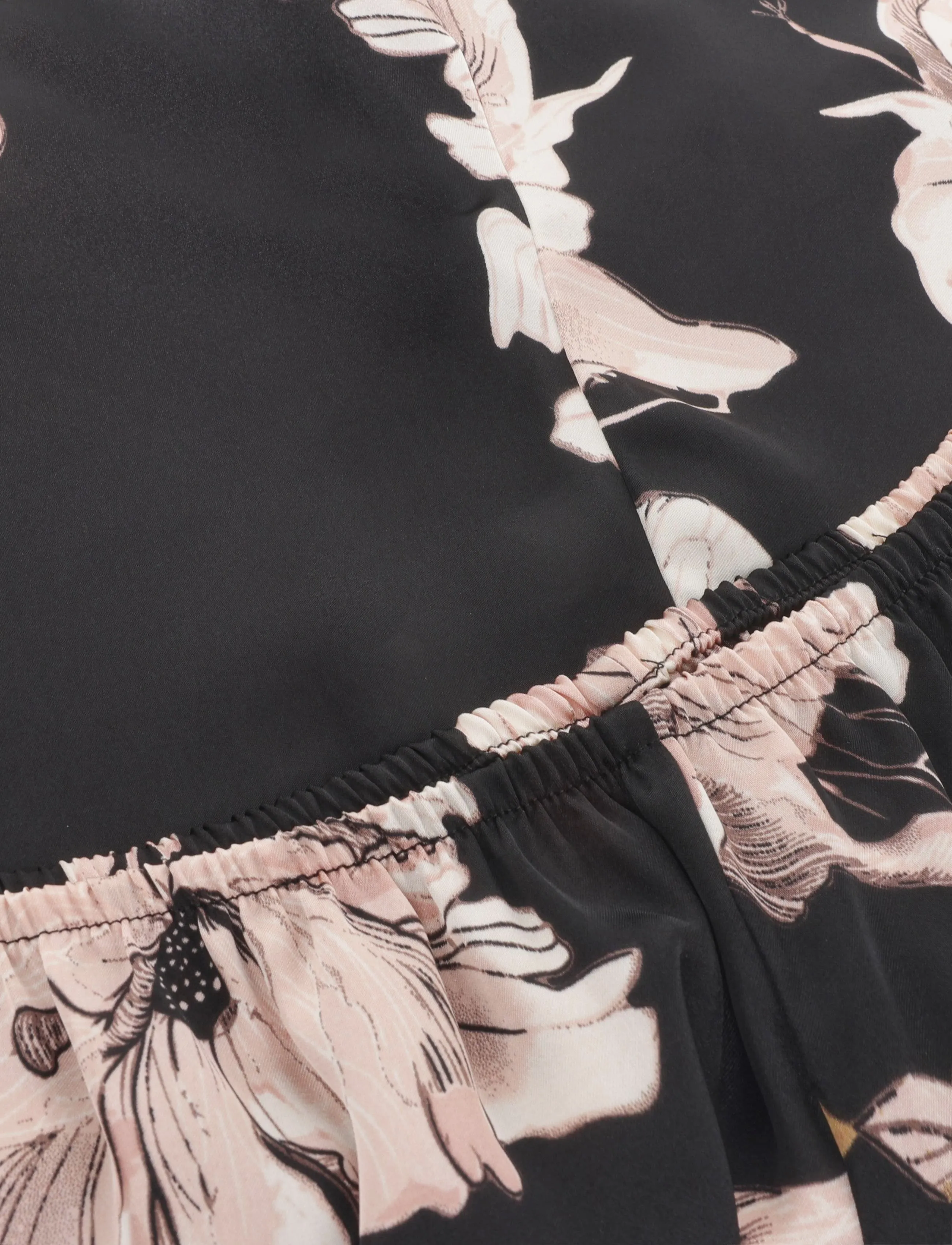 Hunkemöller - SHORT SATIN FLOWER - freizeitshorts - caviar - 5