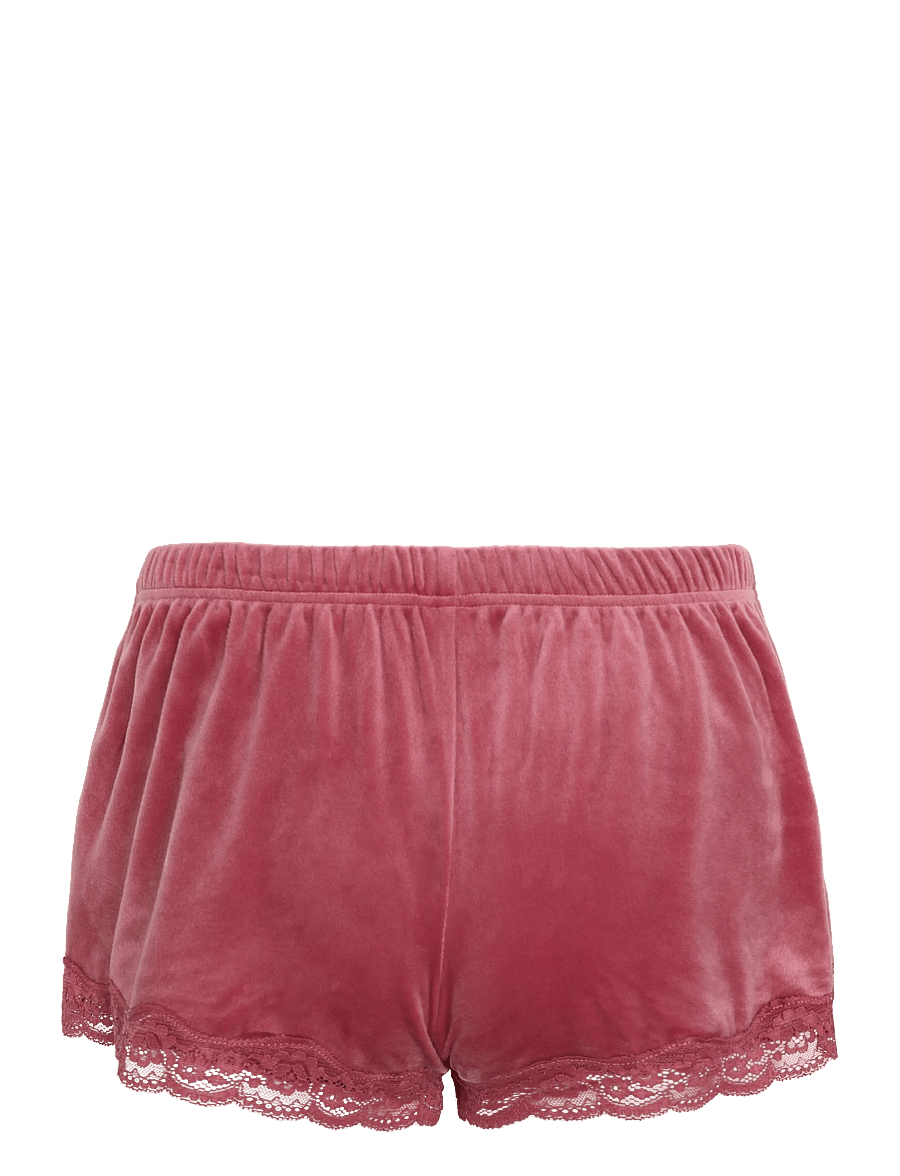 Hunkemöller - PJ CAMI VELOURS SCALLOP LACE - pyjamas - rose wine - 4