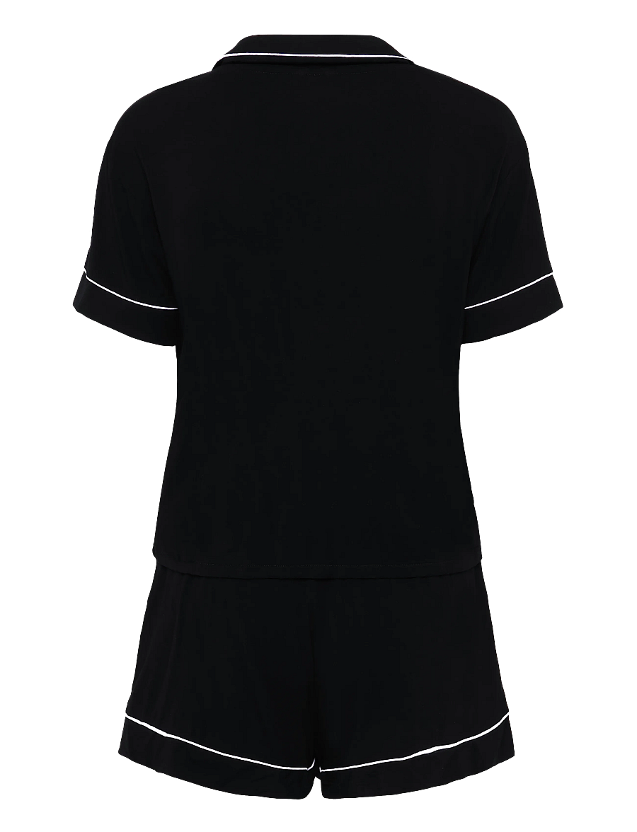 Hunkemöller - PJ SS JERSEY ESSENTIAL - pyjamas - black - 2