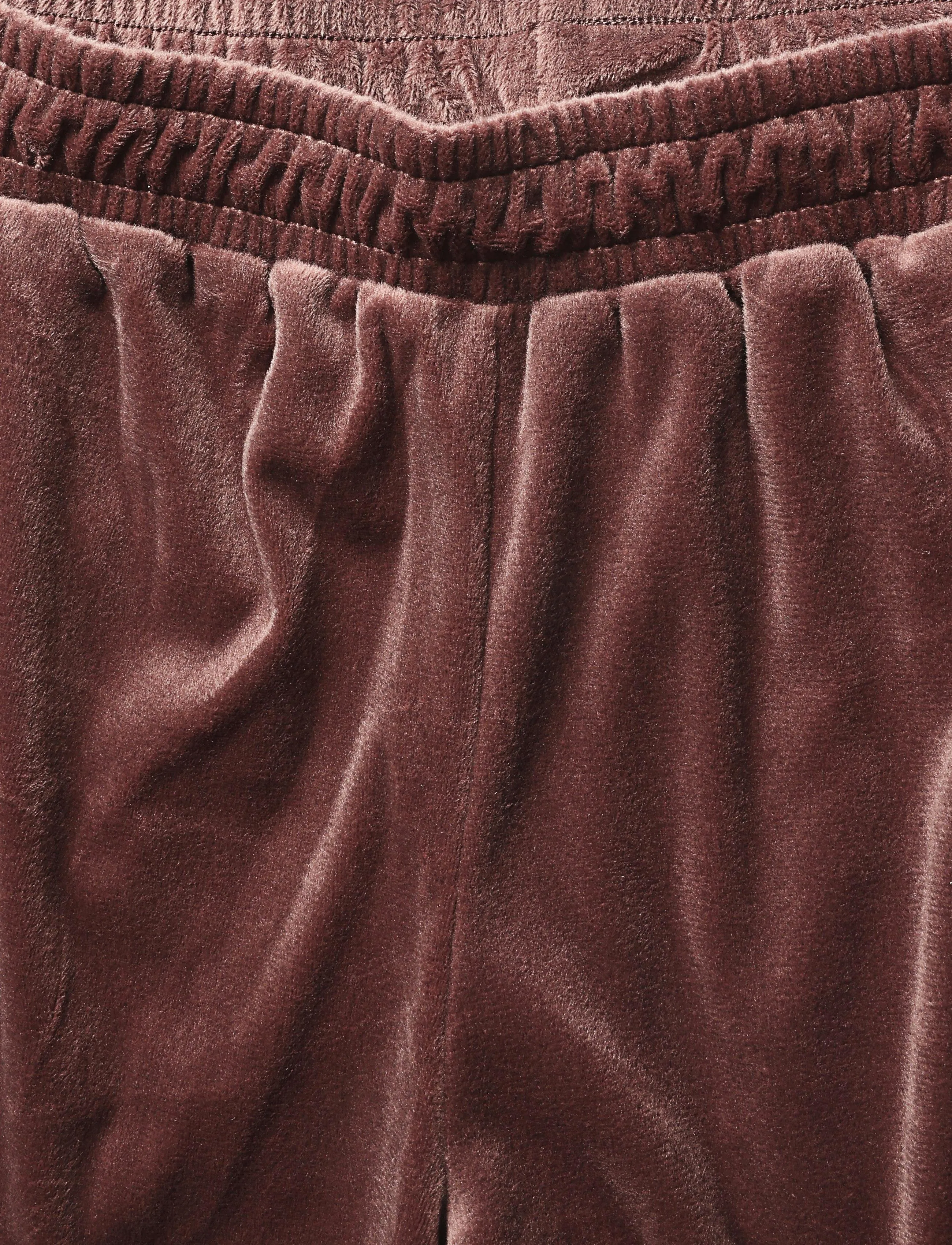 Hunkemöller - PJ SS VELOURS POCKET - deep mahogany - 4