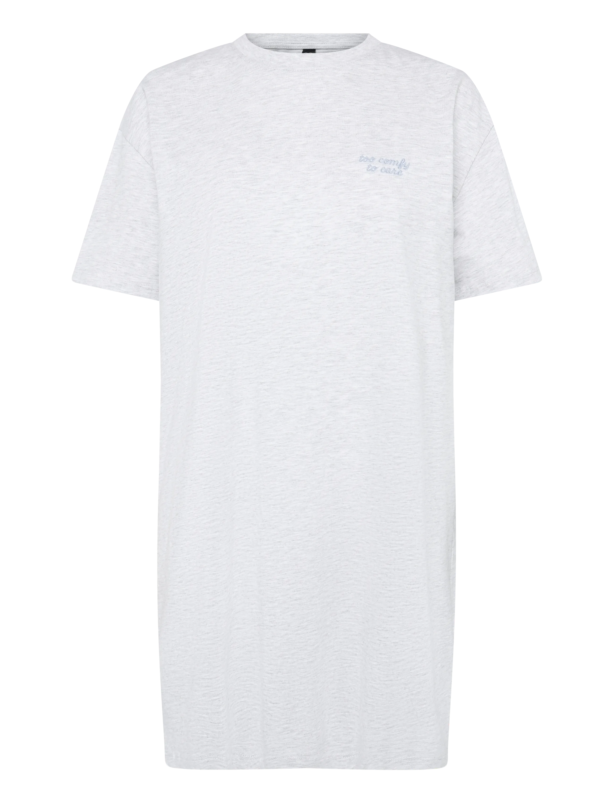 Hunkemöller - NIGHTIE BOXY R-NECK COMFY - t-shirt dresses - soft grey melange - 1