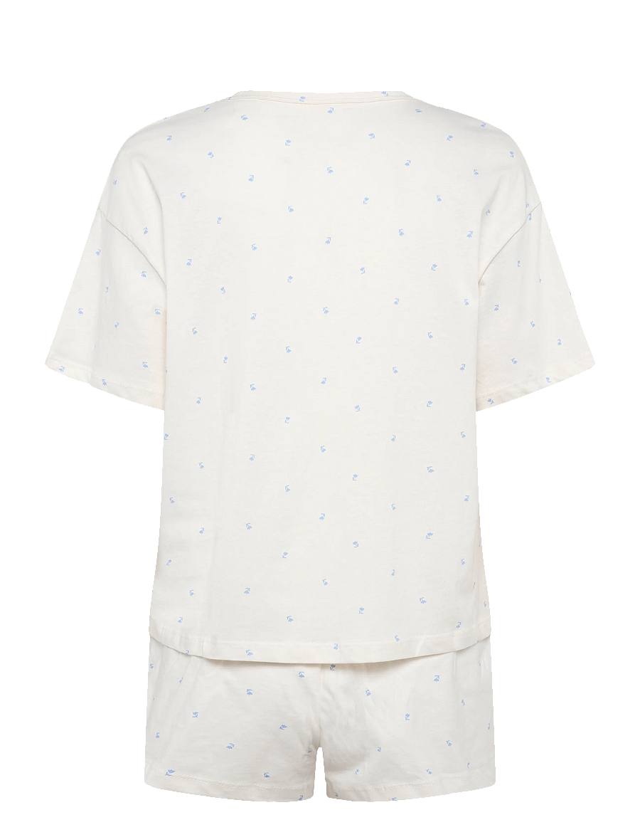 Hunkemöller - Pj Ss Short Co Jersey Print - pyjamas - gardenia - 2