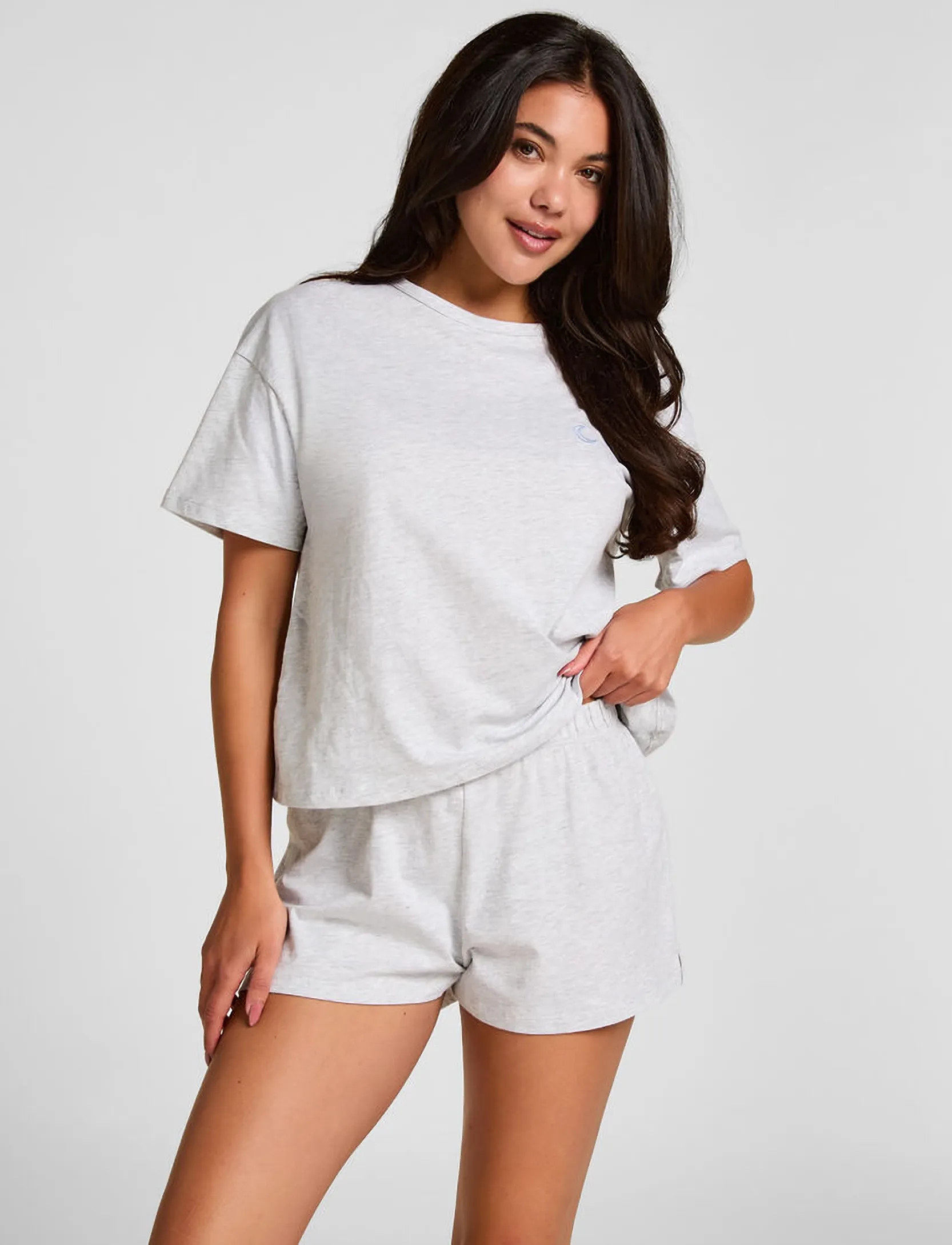Pj Ss Short Co Emb Moon