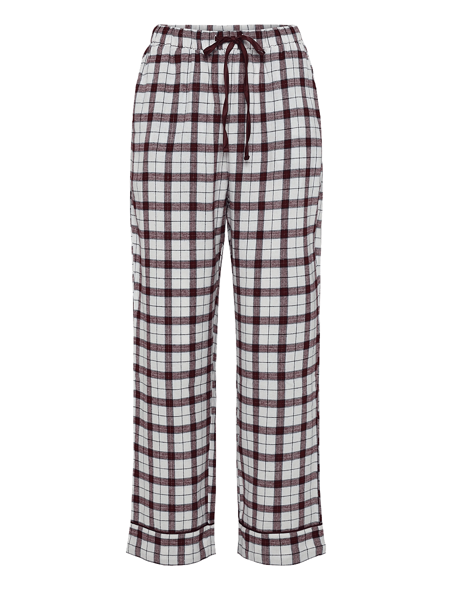 Hunkemöller - PJ LS FLANNEL TWILL CHECK EYEM - schlafmasken - gardenia - 2