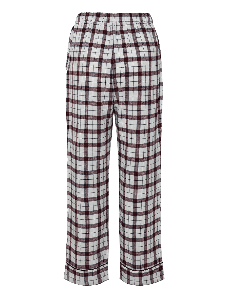 Hunkemöller - PJ LS FLANNEL TWILL CHECK EYEM - schlafmasken - gardenia - 3