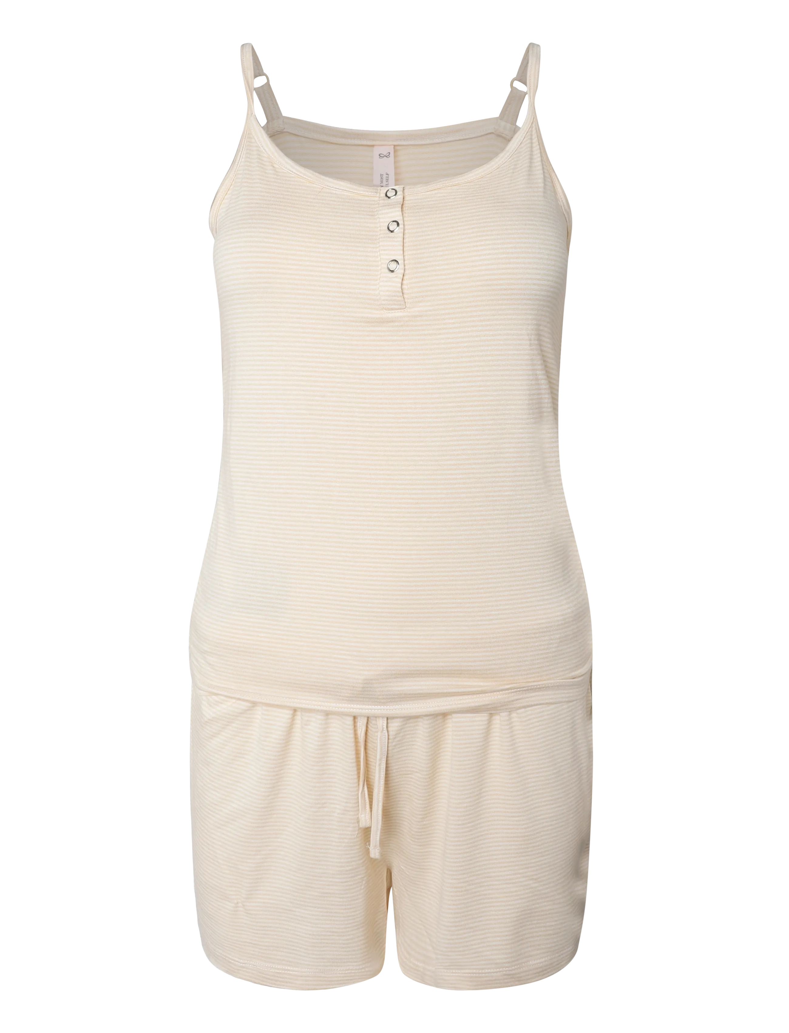 Hunkemöller - Pj Cami Henley Thin Stripe - die niedrigsten preise - vanilla - 2