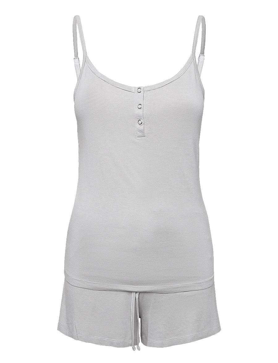 Hunkemöller - Pj Cami Henley Thin Stripe - pyjamas - vapor blue - 1