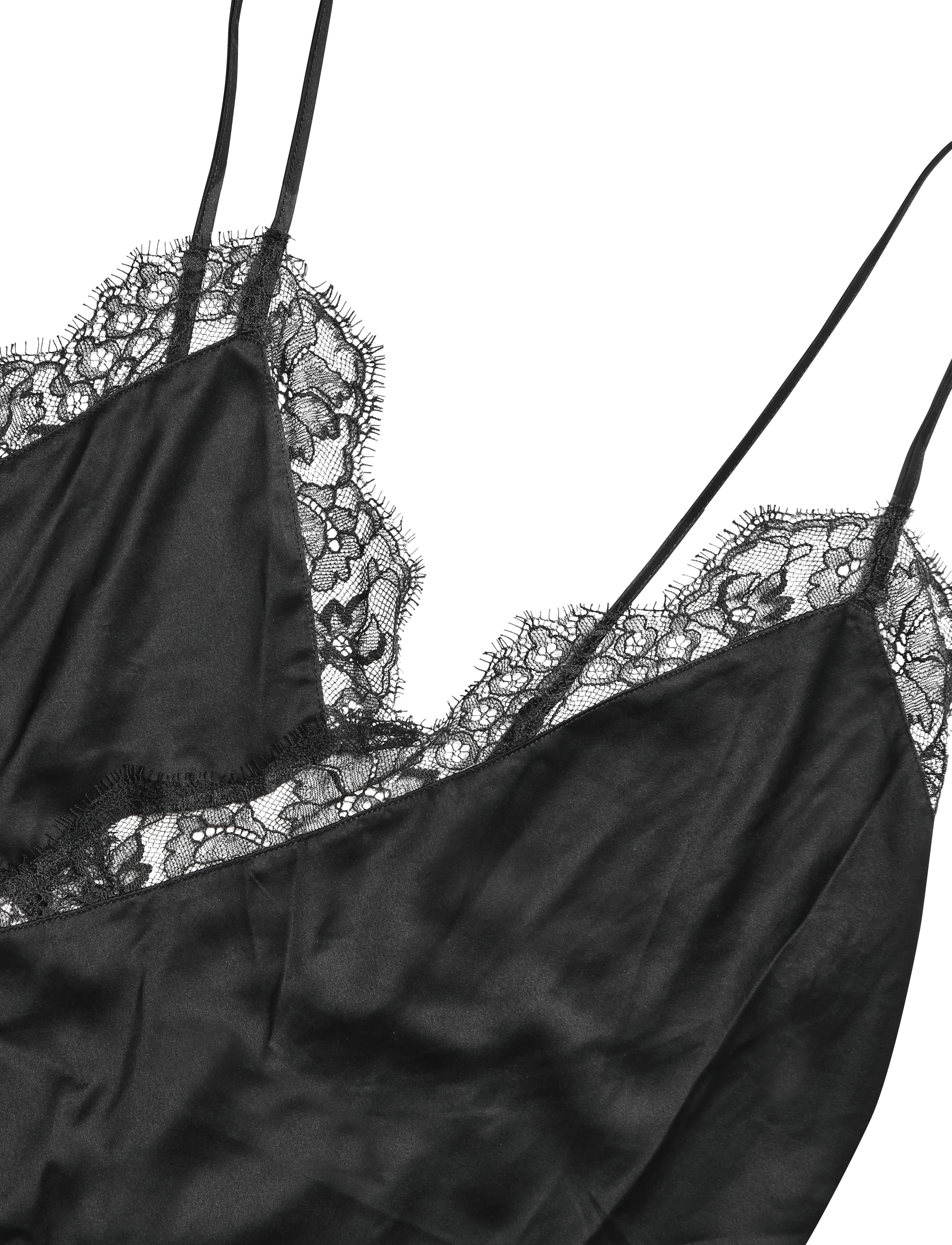 Hunkemöller - SD SATIN LACE ASYMMETRIC - sünnipäevakingitused - caviar - 5