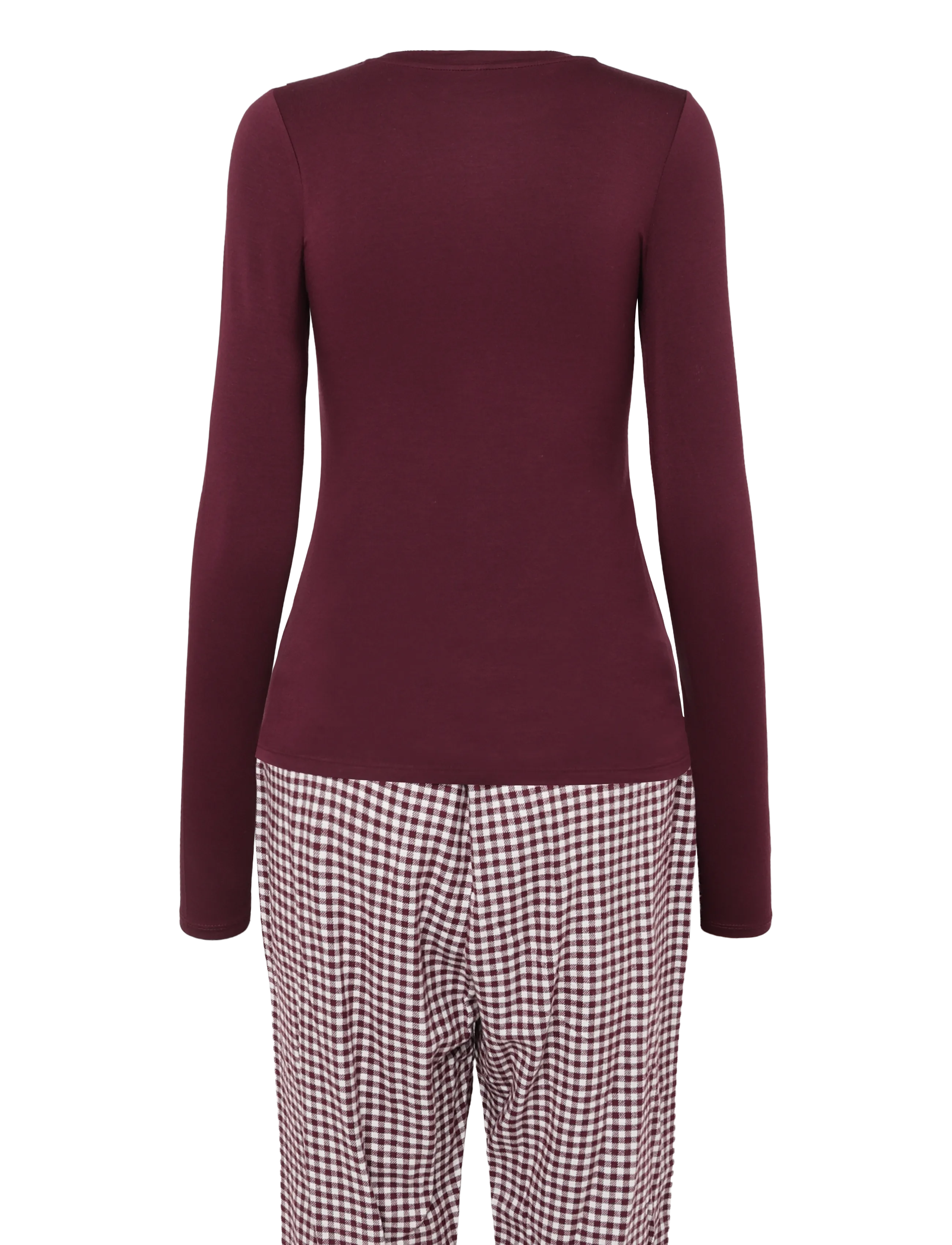 Hunkemöller - PJ SET LS TOP TWILL CHECK - pyjamas - fig - 1