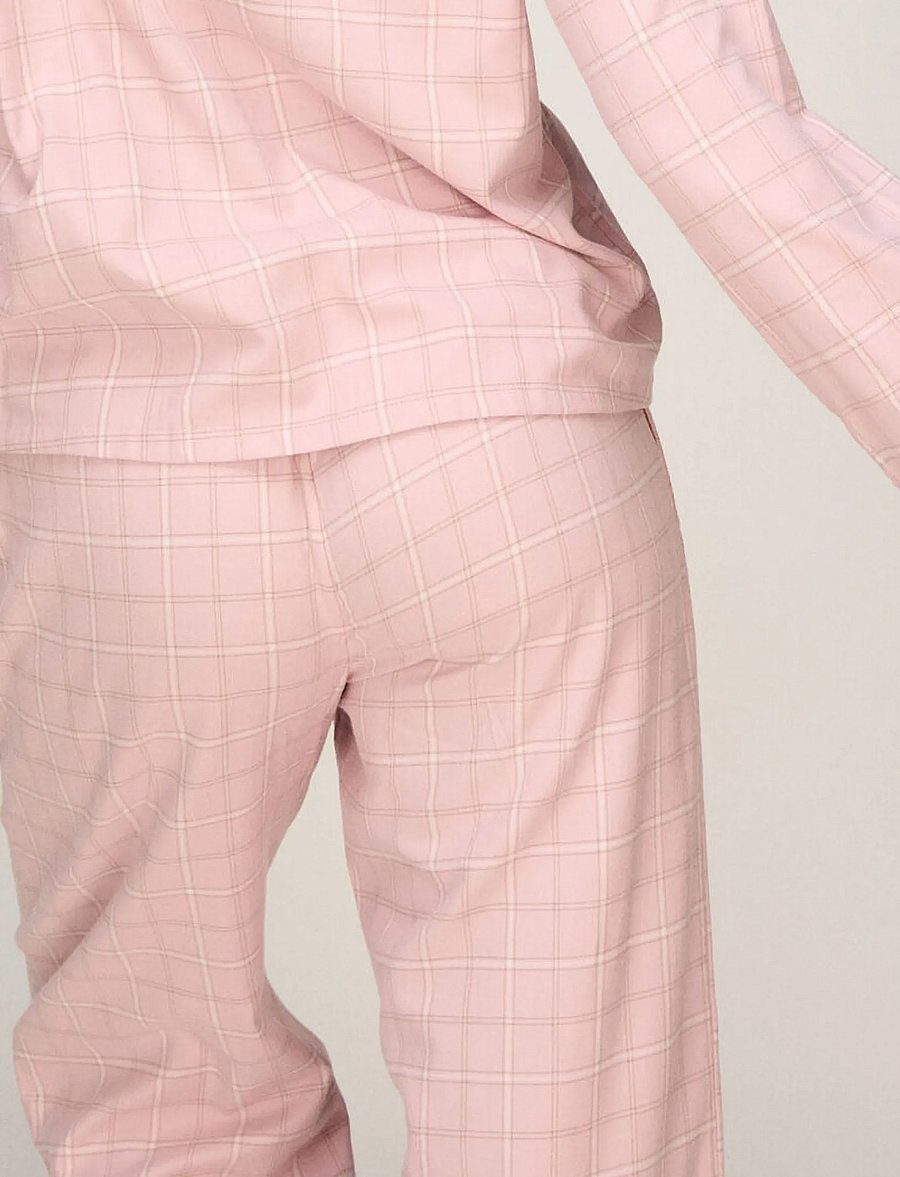 Hunkemöller - PETITE PANT VIS CO WVN CHECK - hose mit geradem bein - lotus - 5