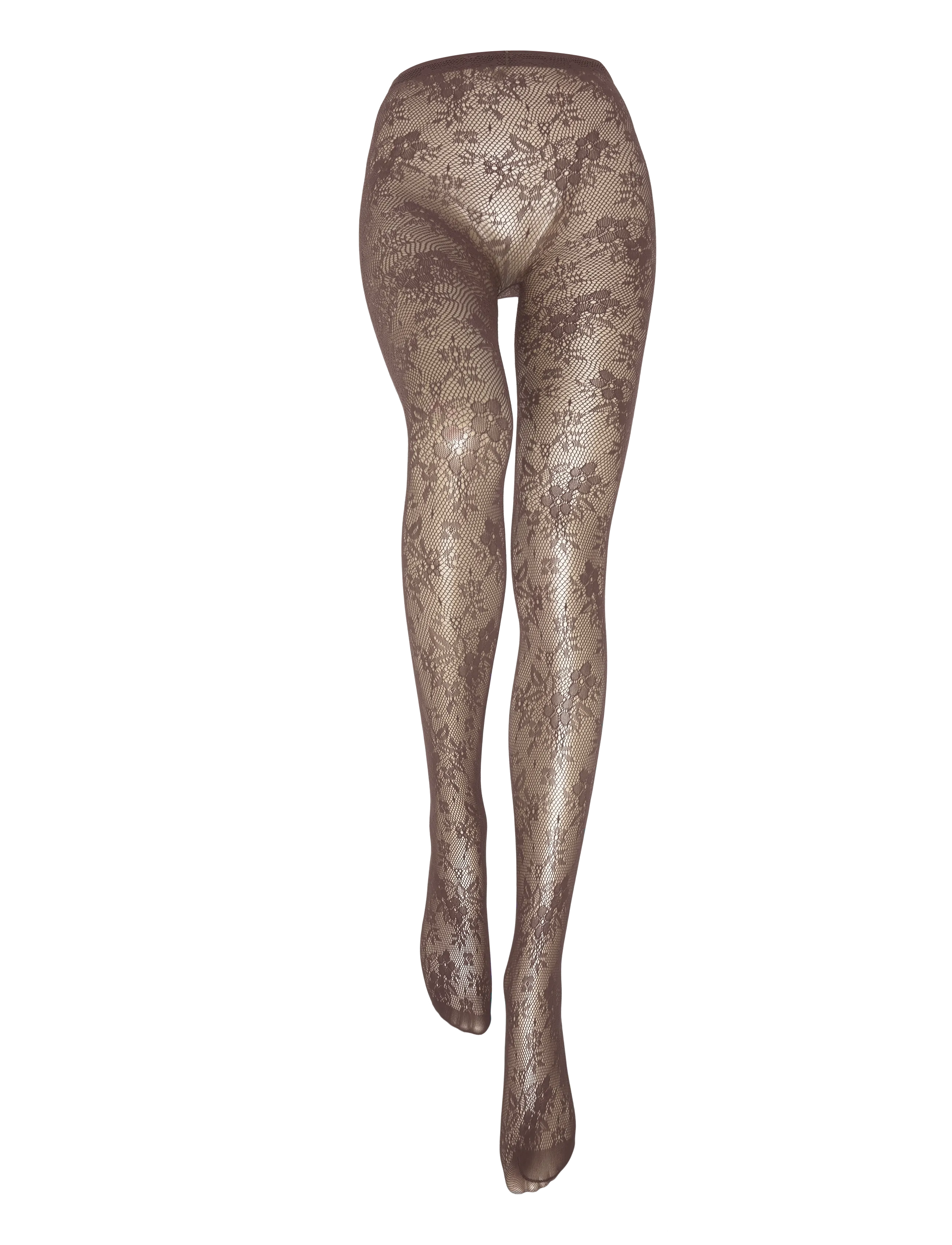 Hunkemöller TI ALLOVER LACE FISHNET - Pantyhose - CHICORY COFFEE / brown