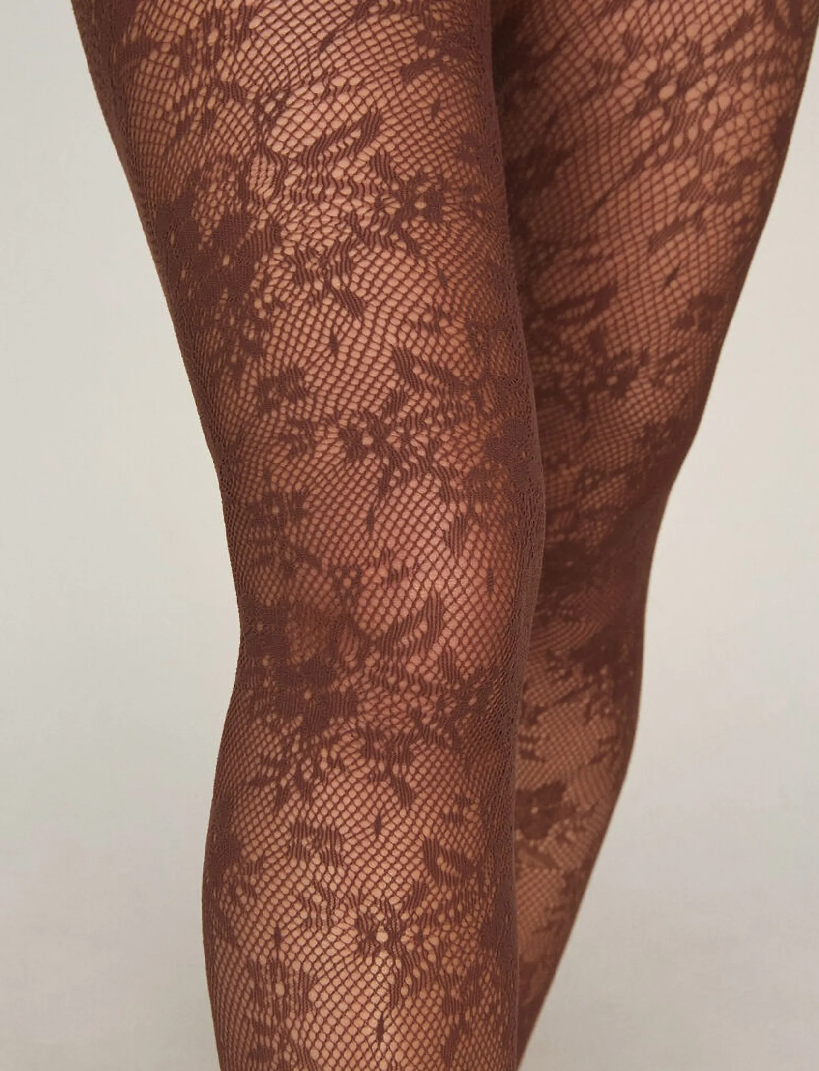 Hunkemöller - TI ALLOVER LACE FISHNET - special occasions - chicory coffee - 4