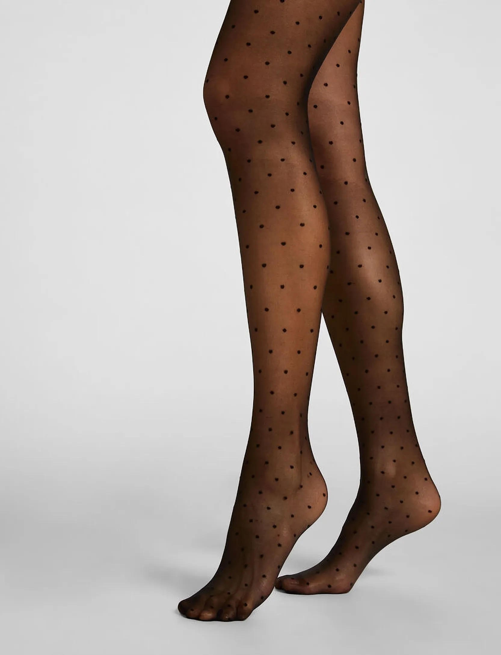 Hunkemöller - SU 15DEN LACE TOP DOTS - madalaimad hinnad - black - 5