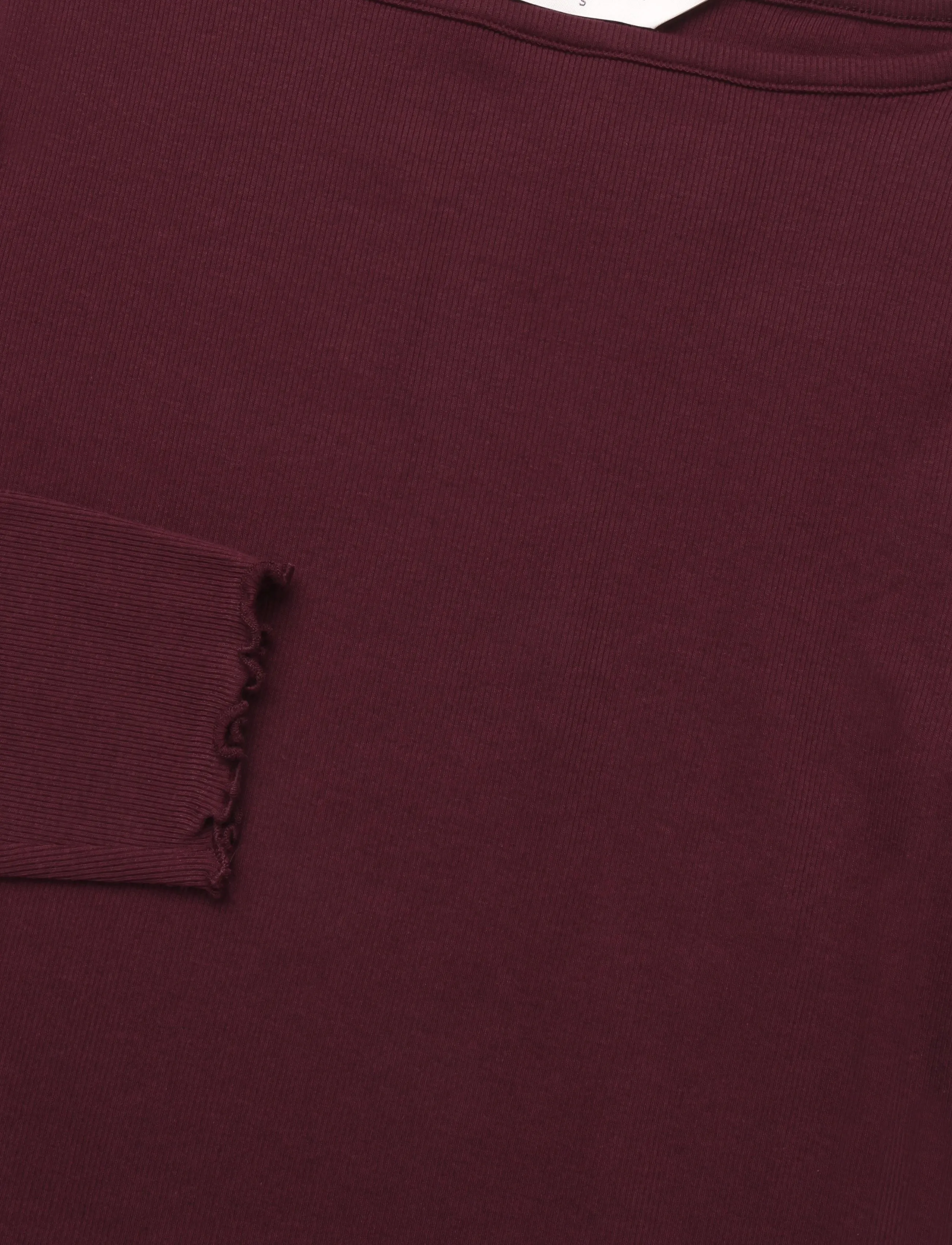 Hunkemöller - TOP LS BOAT JERSEY RIB - langärmlige tops - tawny port - 5