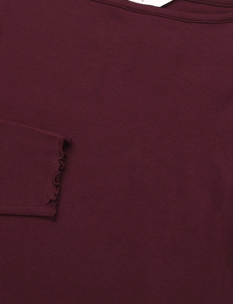 Hunkemöller - TOP LS BOAT JERSEY RIB - langärmlige tops - tawny port - 5