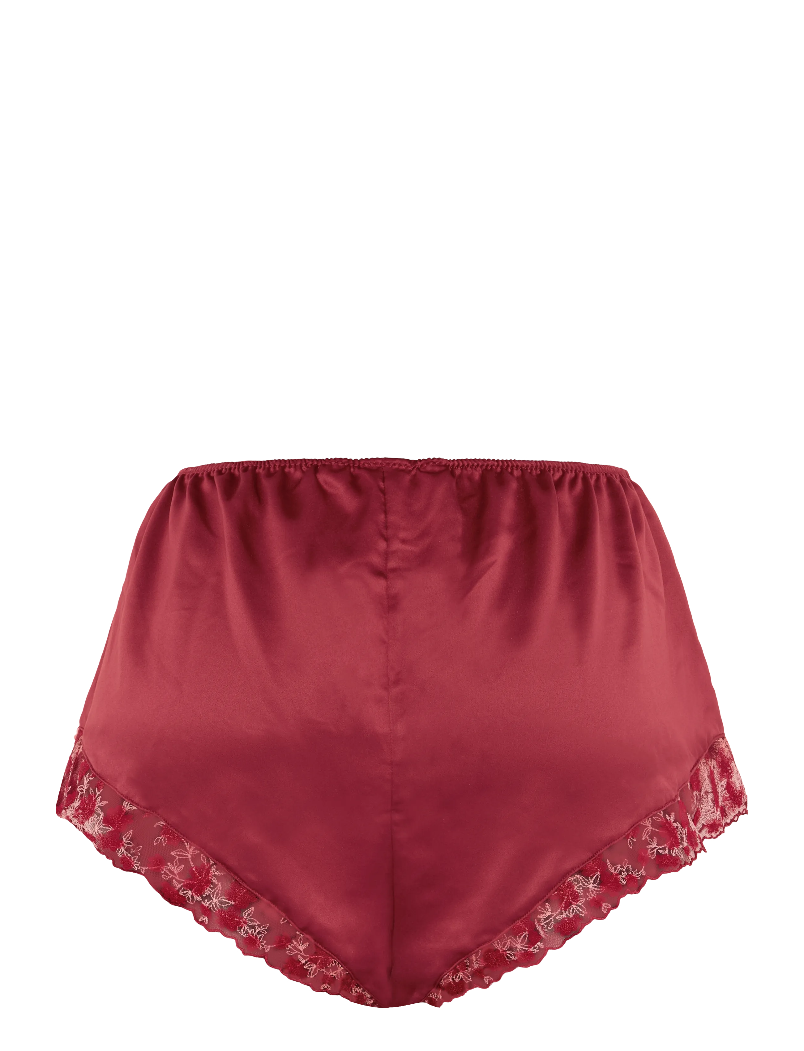 Hunkemöller - SHORT SATIN EMBR CHLOE - cabernet - 2