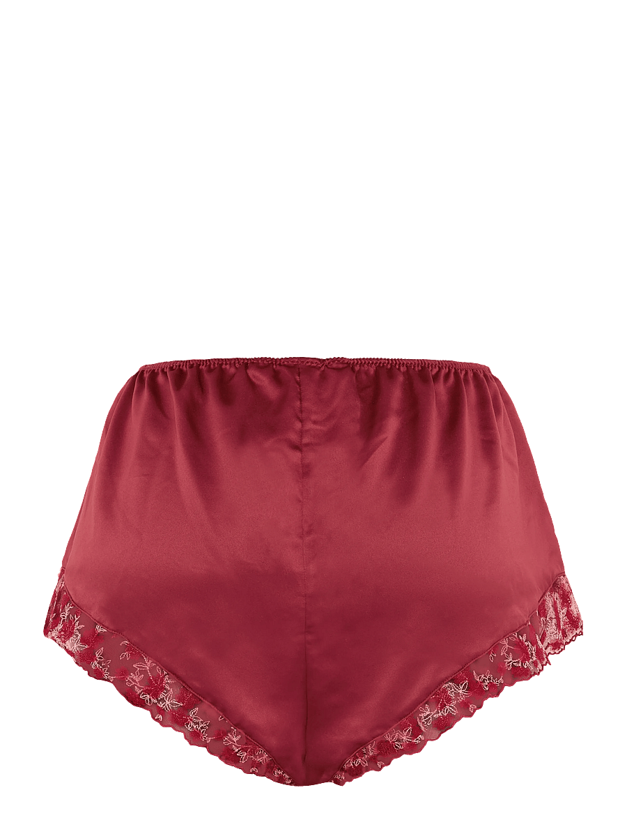 Hunkemöller - SHORT SATIN EMBR CHLOE - pyjamasshorts - cabernet - 2