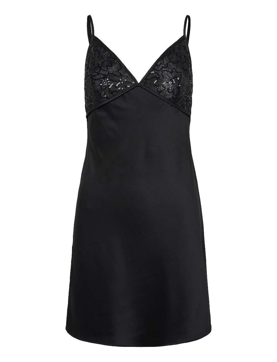 Hunkemöller - SD SATIN SEQUIN JADA - nachthemden - caviar - 1