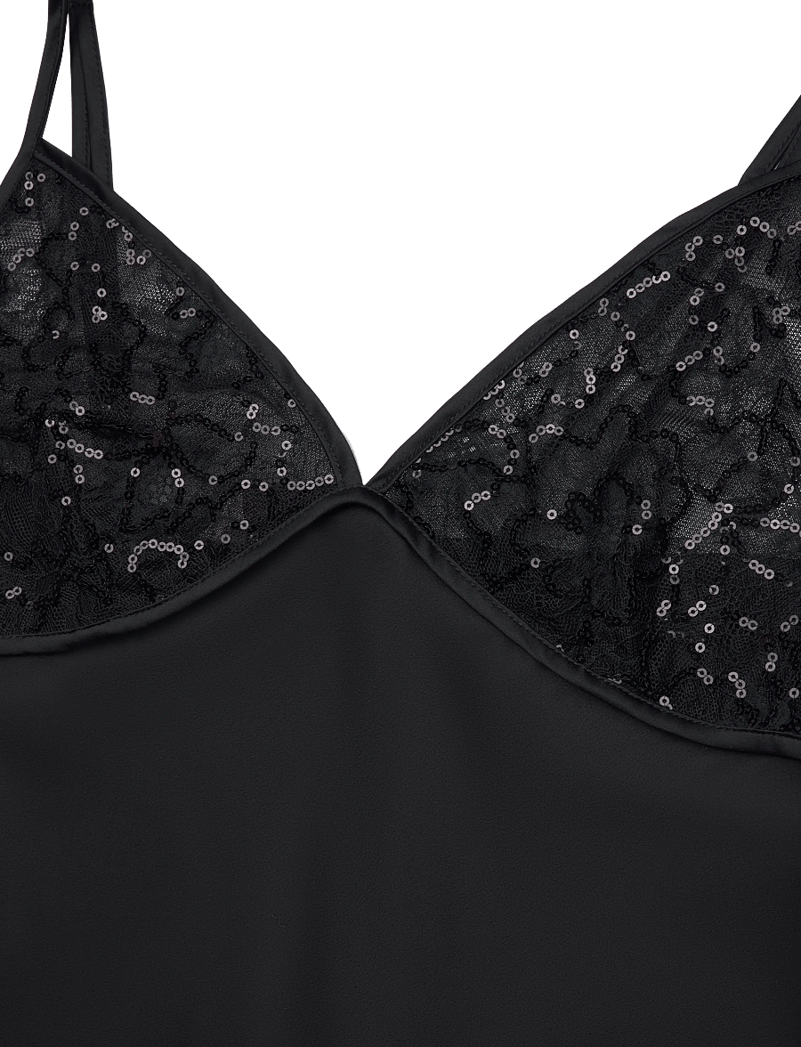 Hunkemöller - SD SATIN SEQUIN JADA - nachthemden - caviar - 5