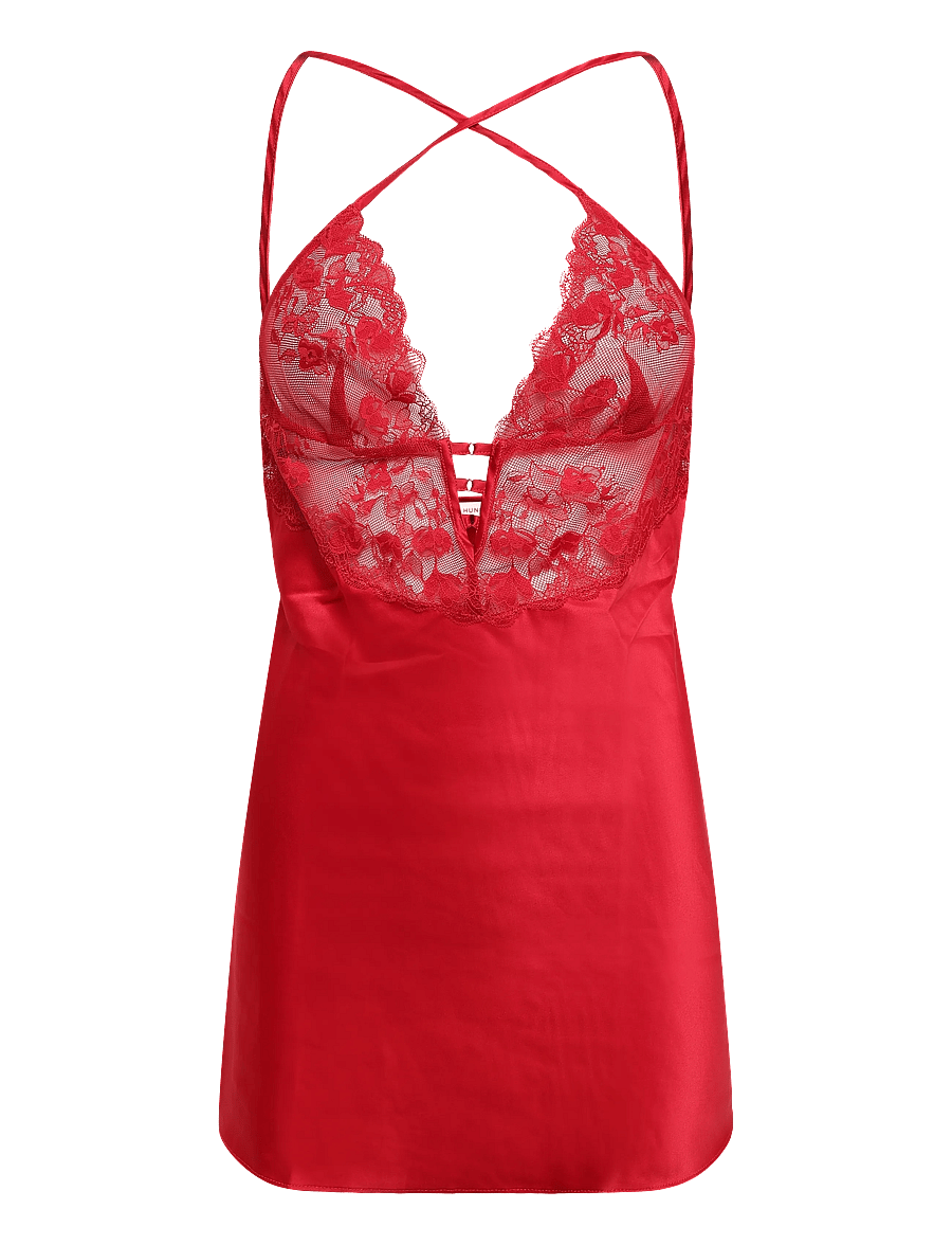 Hunkemöller - SD SATIN LACE ZARA - nachthemden - chili pepper - 1