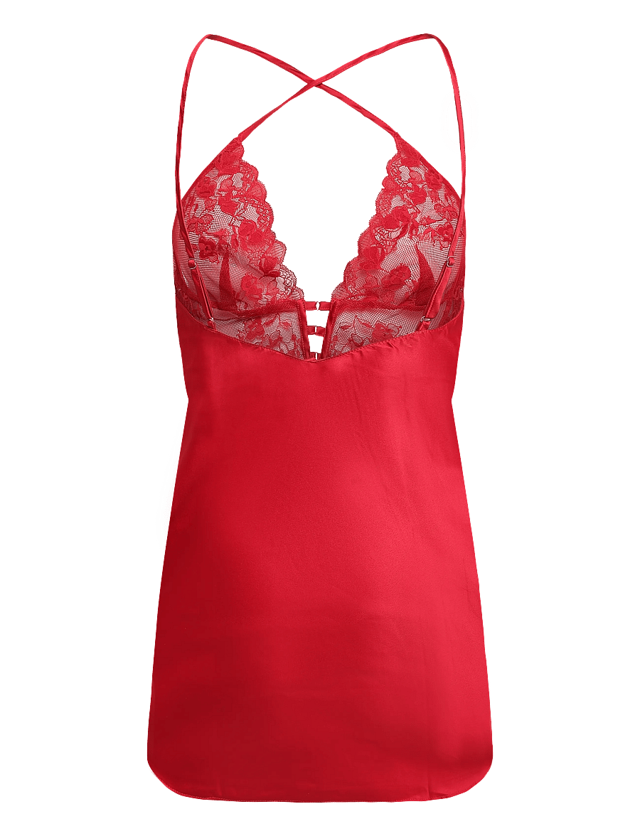 Hunkemöller - SD SATIN LACE ZARA - nachthemden - chili pepper - 2