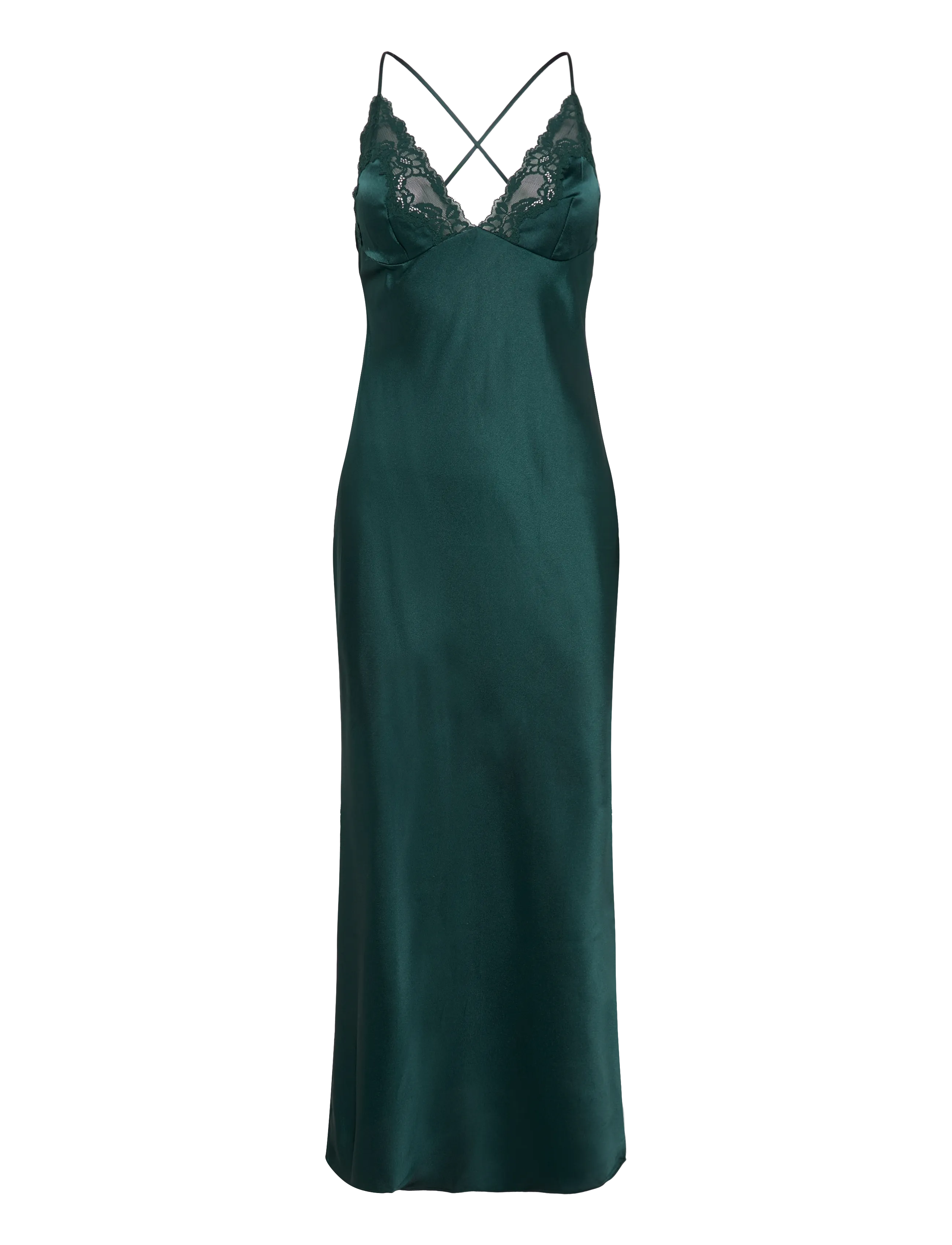 Hunkemöller SD LONG SATIN MYA - Bodies - PONDEROSA PINE / green