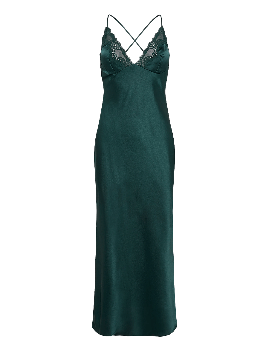 Hunkemöller - SD LONG SATIN MYA - nachthemden - ponderosa pine - 1