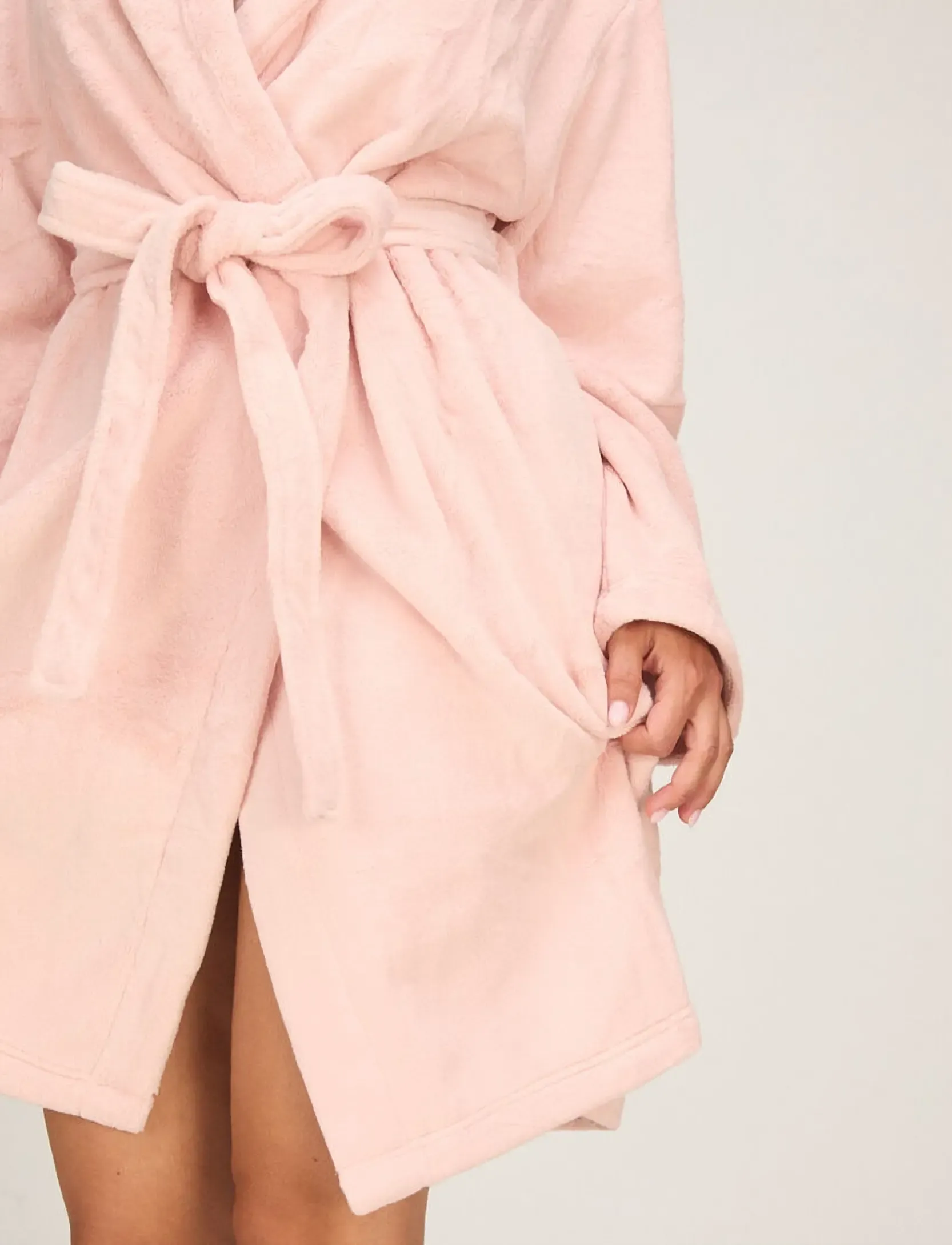 Hunkemöller - ROBE SHORT FLUFFY FLEECE - hommikumantlid - lotus - 3