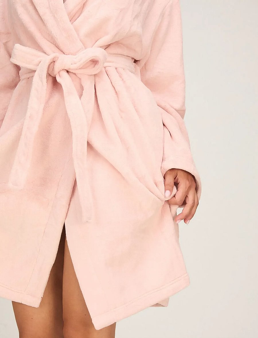 Hunkemöller - ROBE SHORT FLUFFY FLEECE - hommikumantlid - lotus - 3