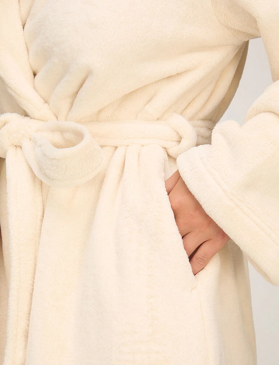 Hunkemöller - ROBE SHORT FLUFFY FLEECE - whitecap gray - 3