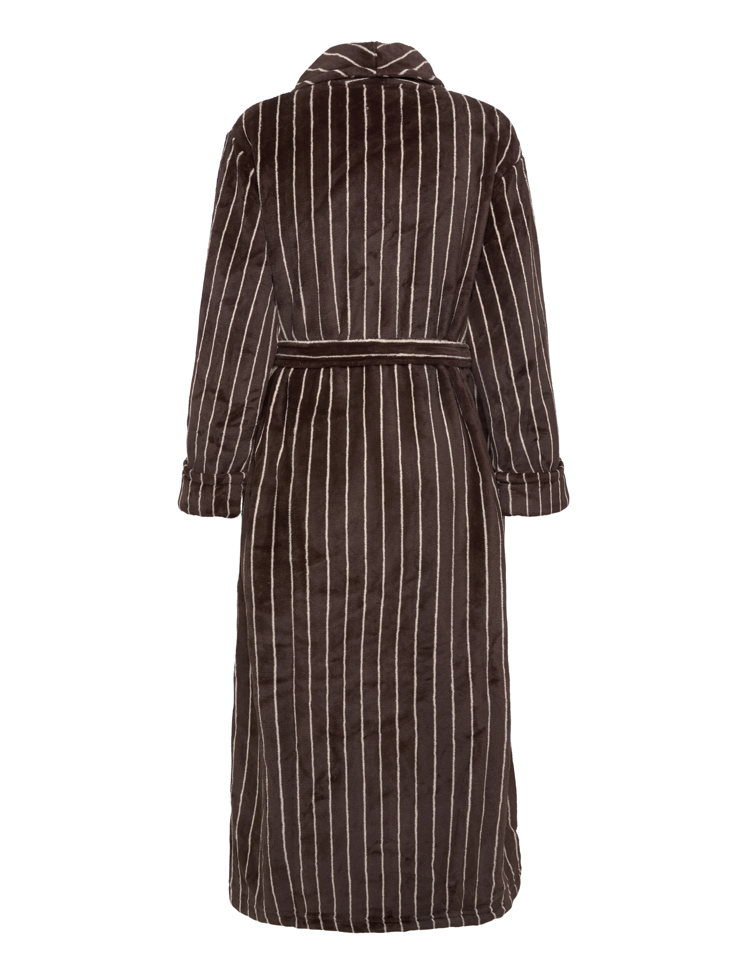 Hunkemöller - ROBE LONG SOFT FLEECE STRIPE - coffee bean - 2